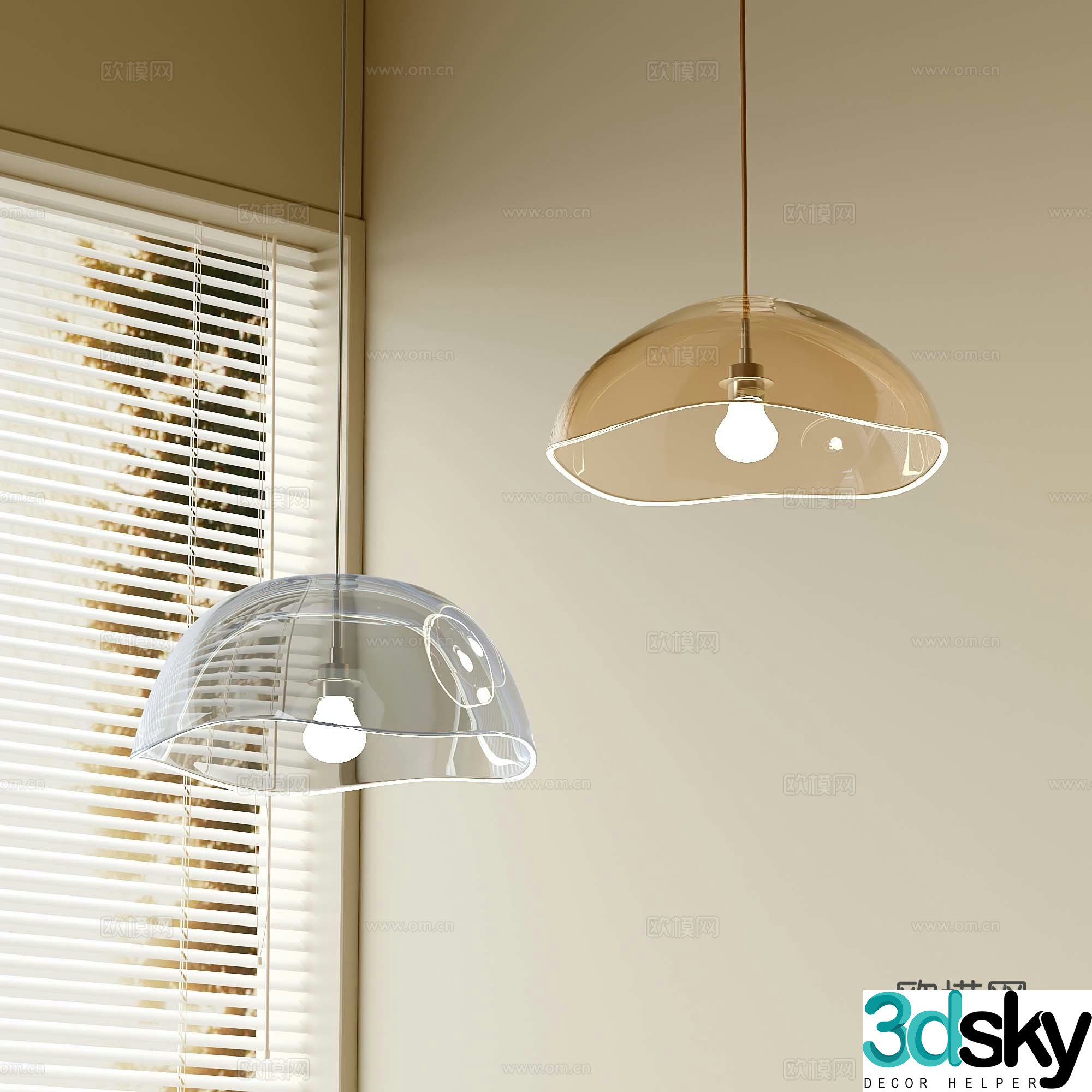 11 modern chandelier fishing line chandelier small chandelier 3d model