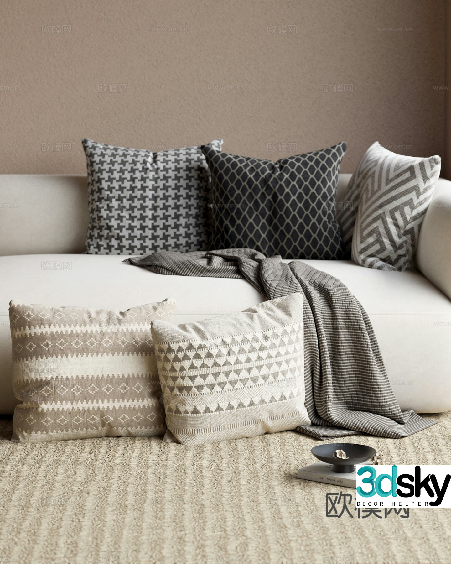 06 pillow modern pillow pillow pillow 3d model