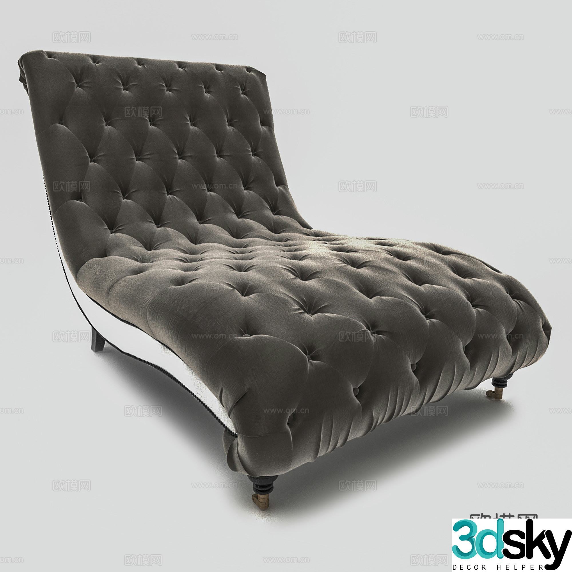 Modern lounge chair fabric lounge chair indoor lounge chair 3d model