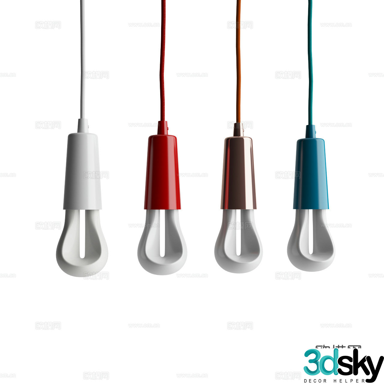 Plumen modern chandelier Nordic chandelier led chandelier decorative chandelier 3d model
