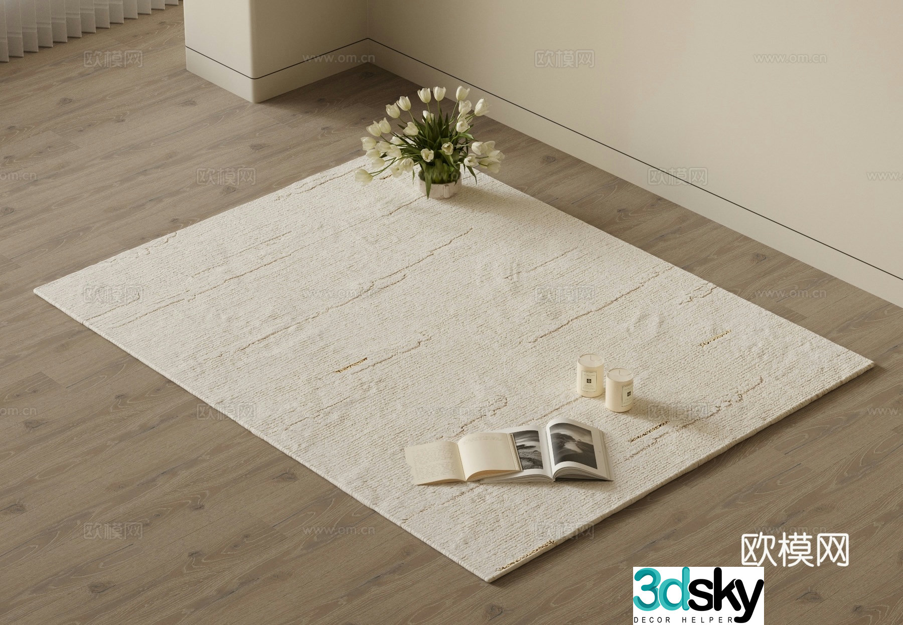 Modern carpet Striped carpet Abstract carpet Square carpet Living room carpet Plush carpet 3d model
