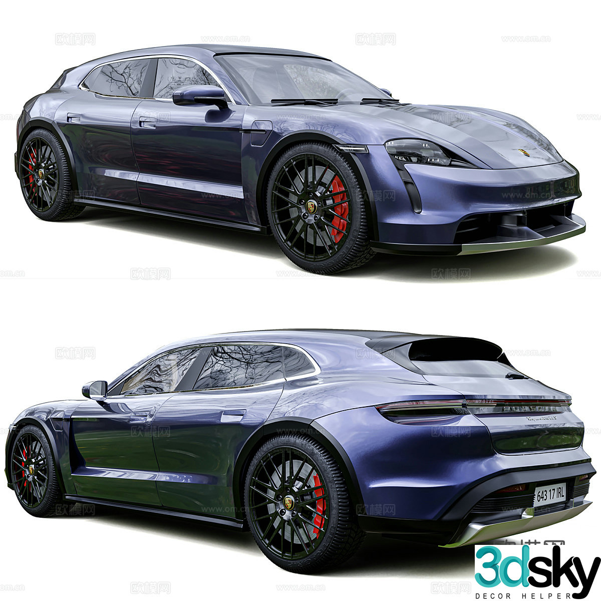 Porsche Taycan Turbo Coupe 3d model