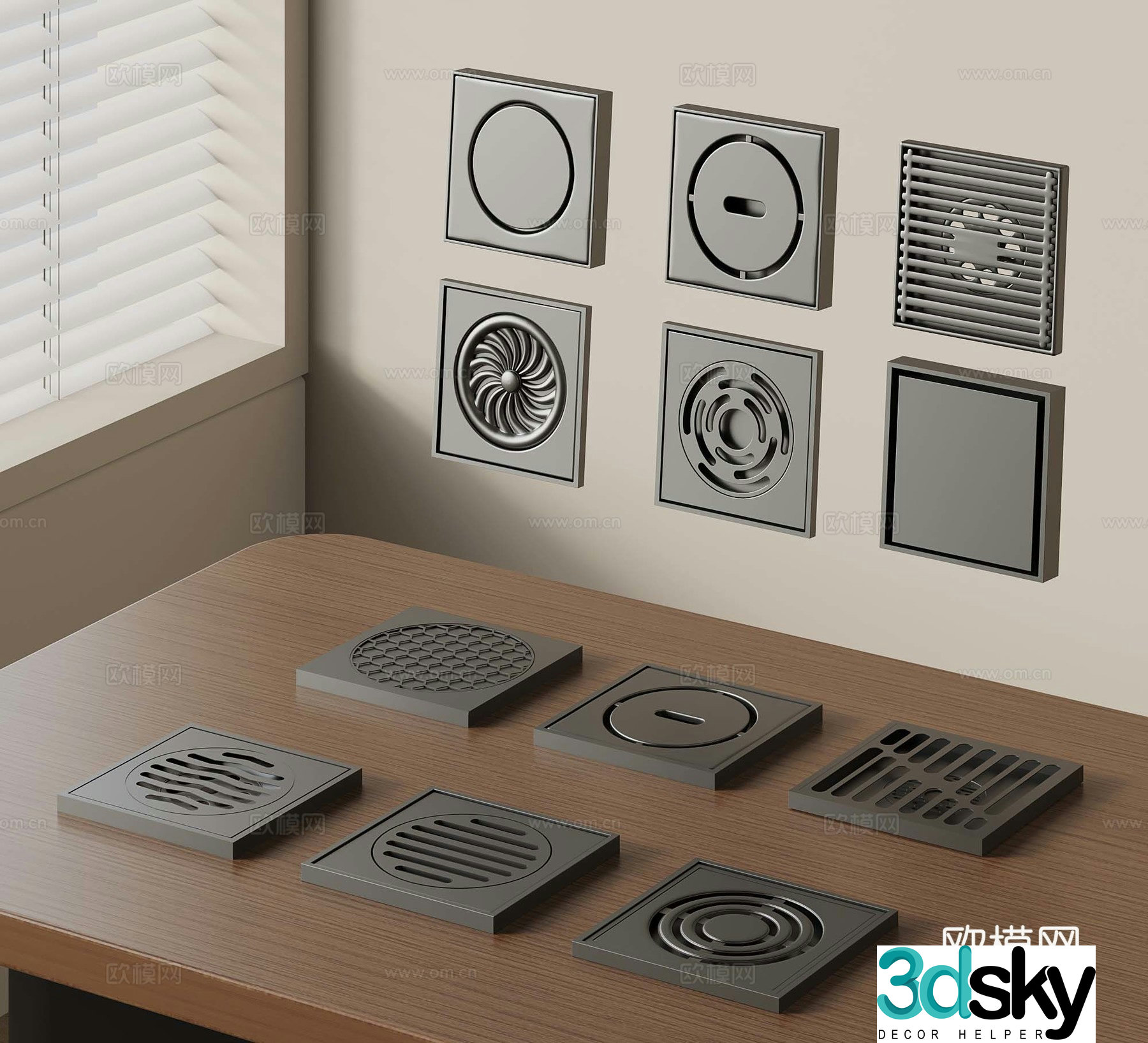 13 floor drain seamless floor drain 3d model