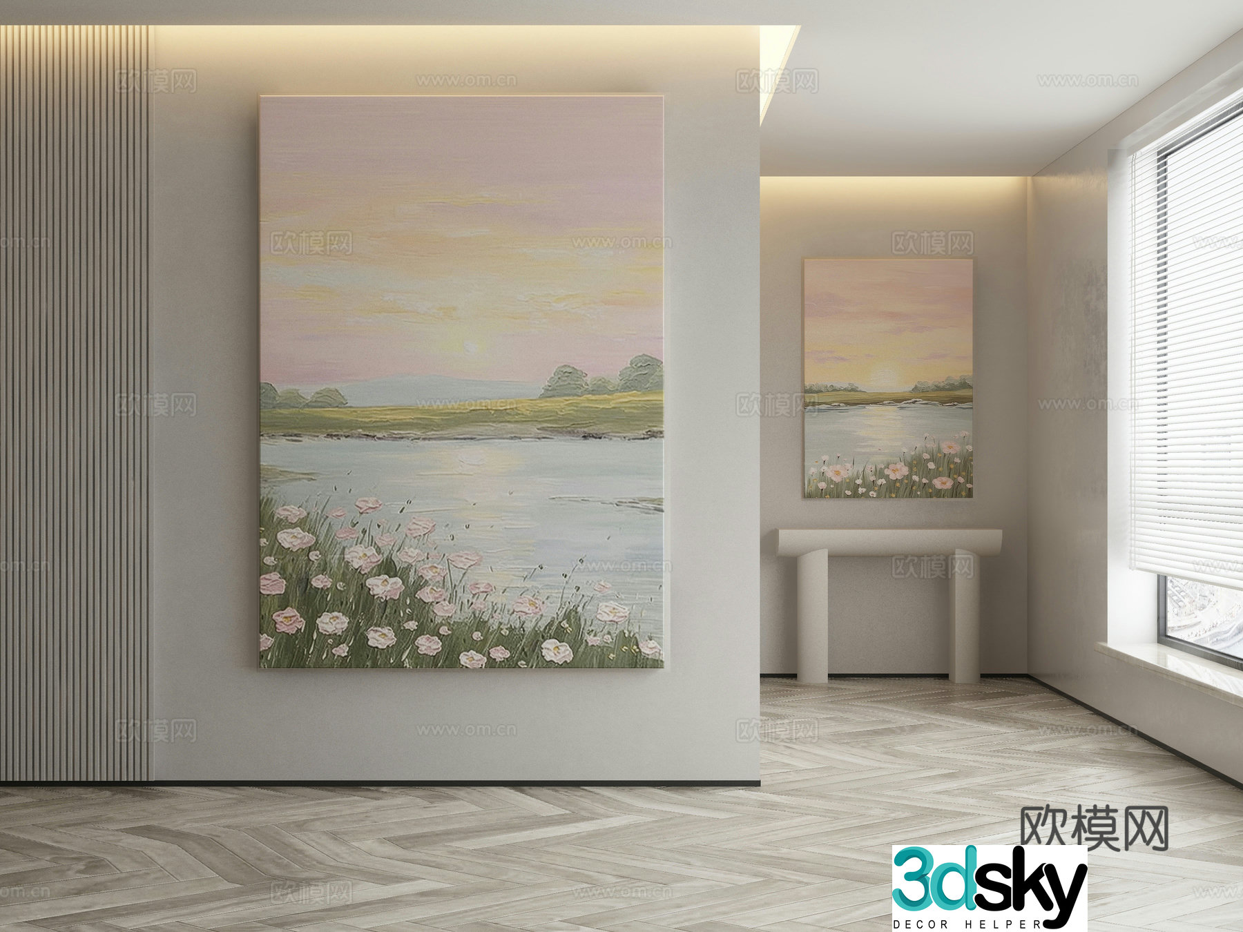 Modern Wasabi Hanging Painting Oil Painting 3D Model