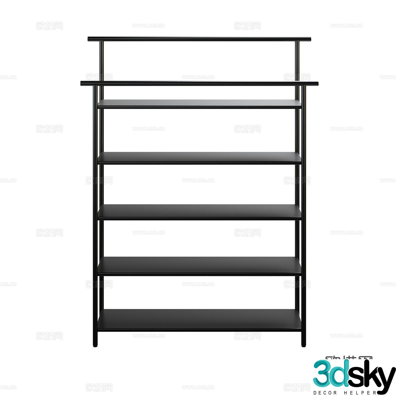 Ferm Living Minimalist Bookshelf Display Shelf Decorative Shelf Shoe Rack Storage 3D Model