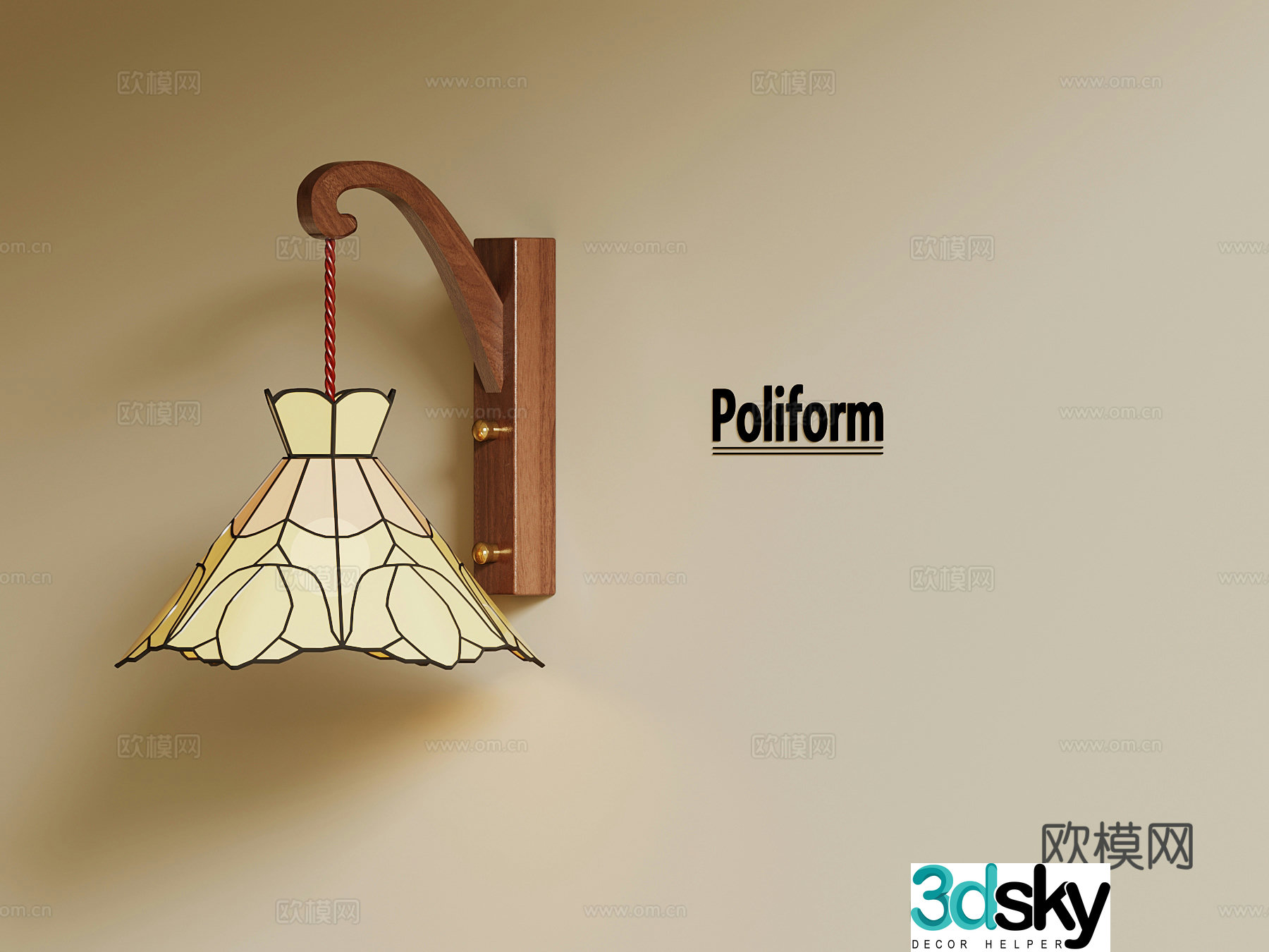 015 wall lamp modern children wall lamp 3d model