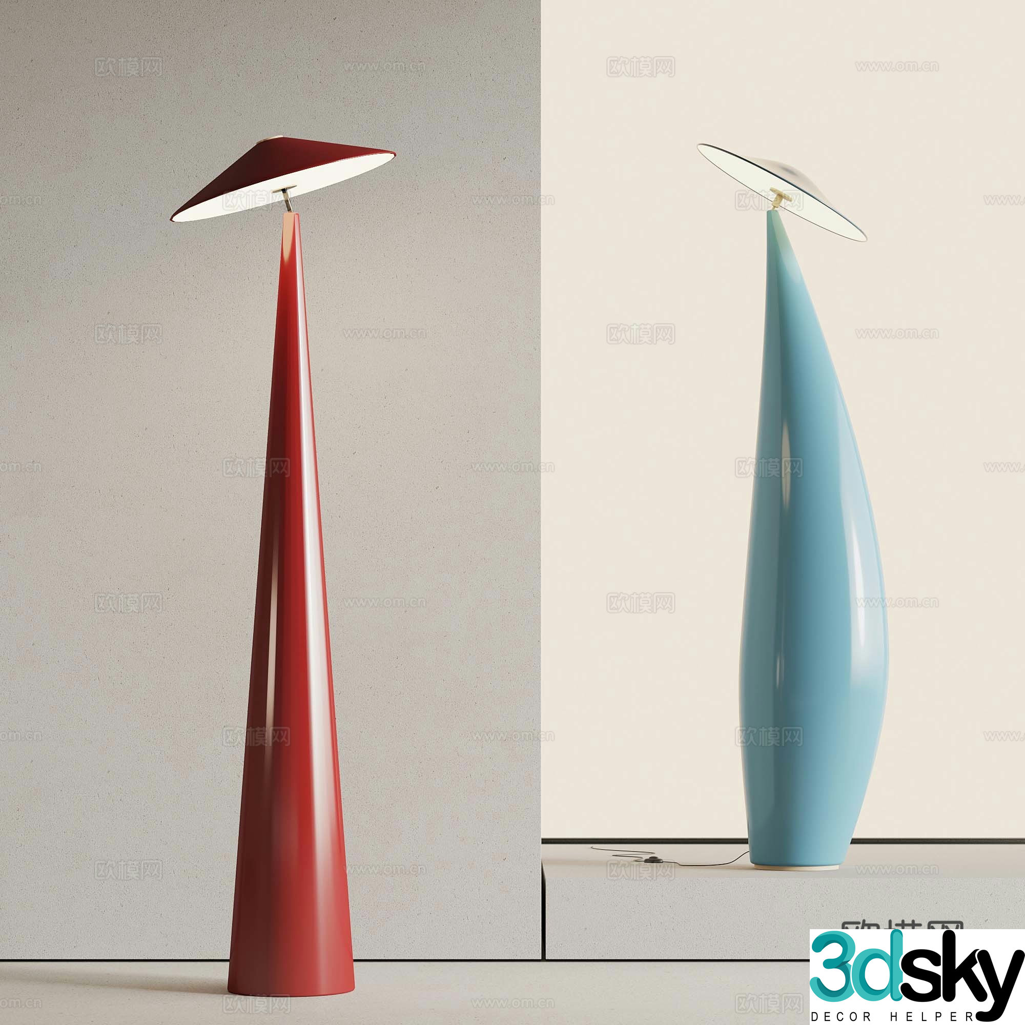 24 dopamine floor lamp 3d model