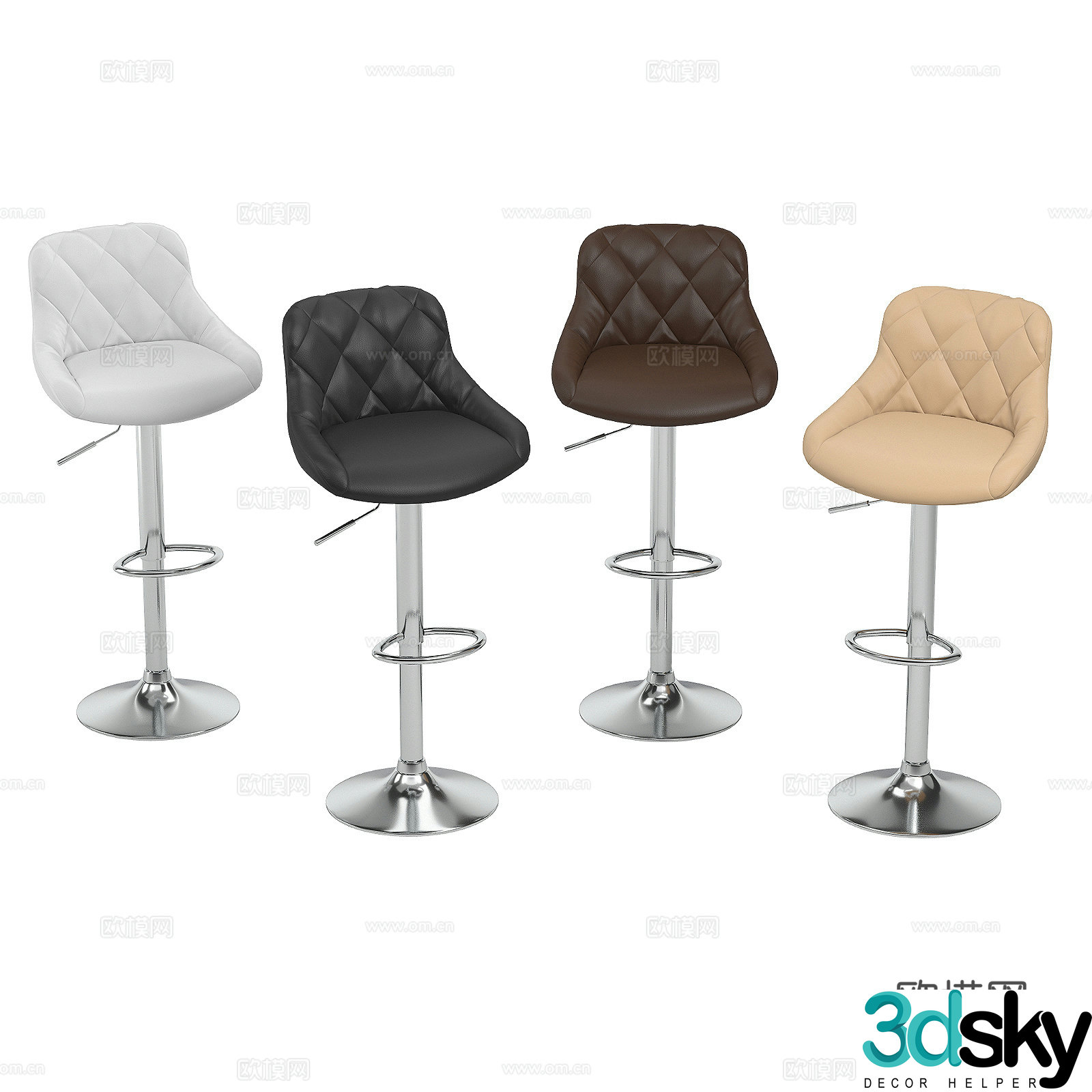 Bar chair Bar chair Leather bar chair 3d model