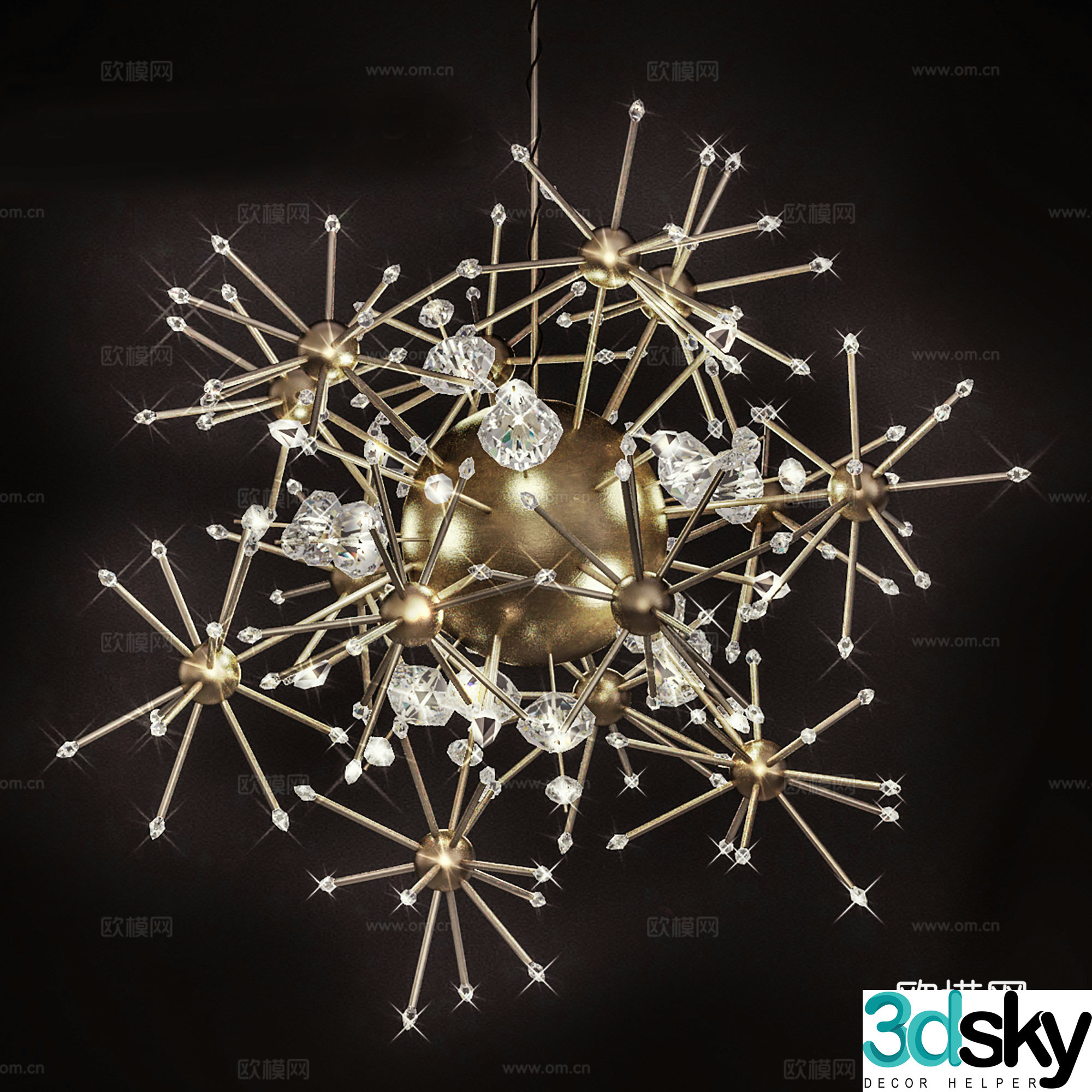 Modern Chandeliers Creative Chandeliers Crystal Chandeliers 3D Model