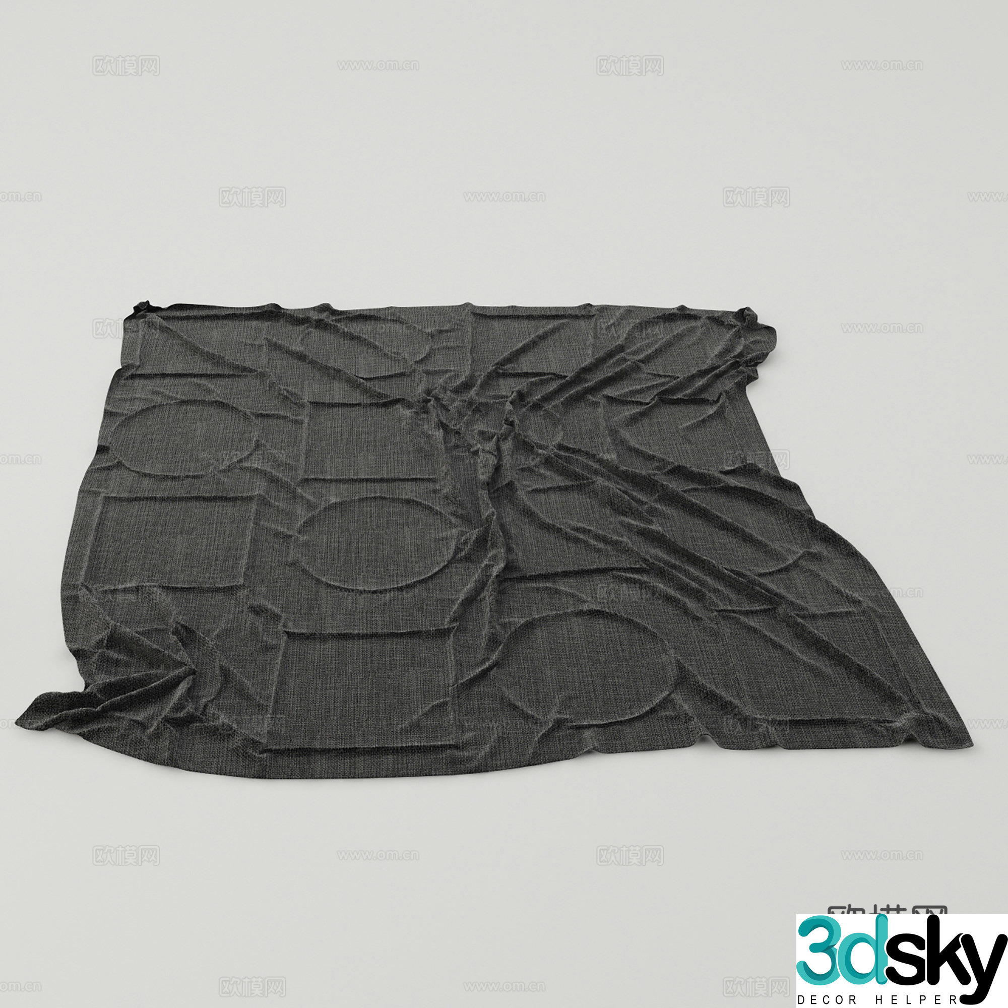 Modern carpet Dark carpet Mianma carpet 3d model