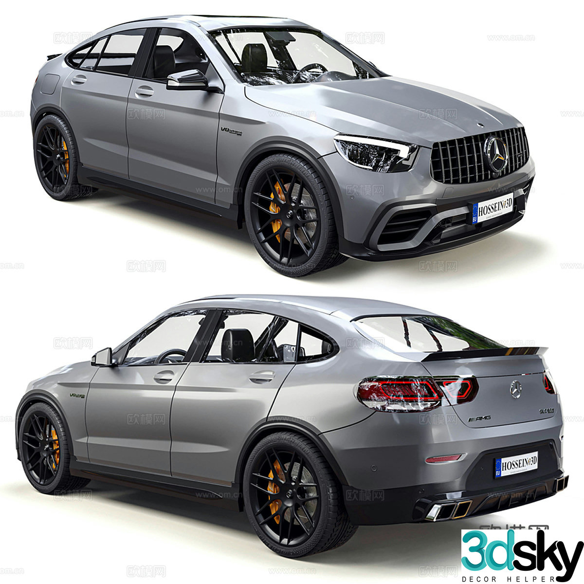 Mercedes-Benz GLC 63 S AMG sports car 3d model