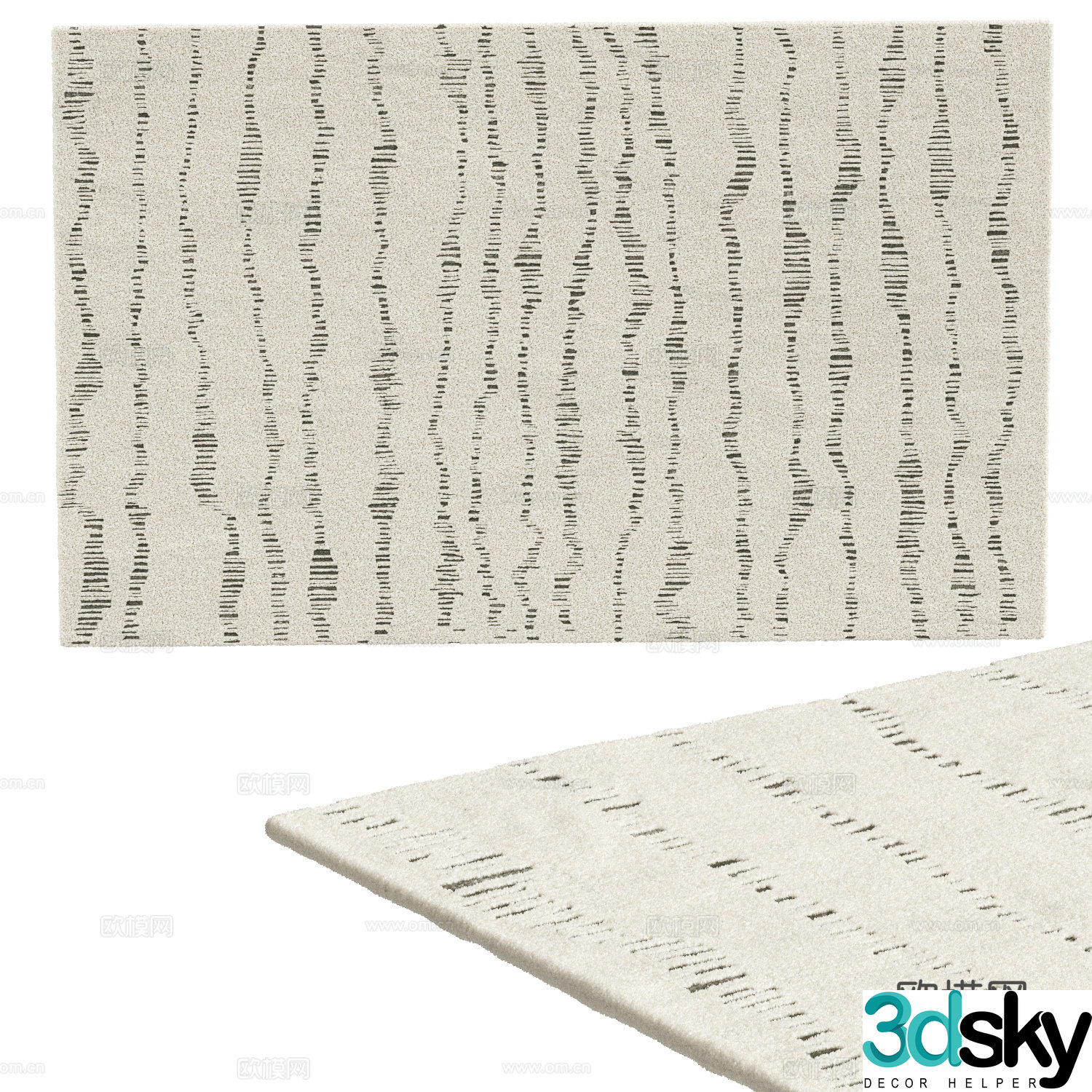 Modern carpet Striped carpet Abstract carpet Square carpet Living room carpet Bedroom carpet 3d model