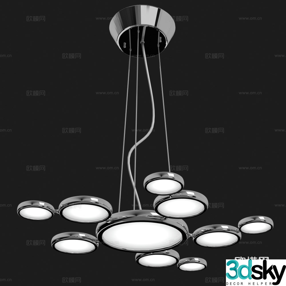 Modern Chandeliers Creative Chandeliers Ring Chandeliers 3D Model