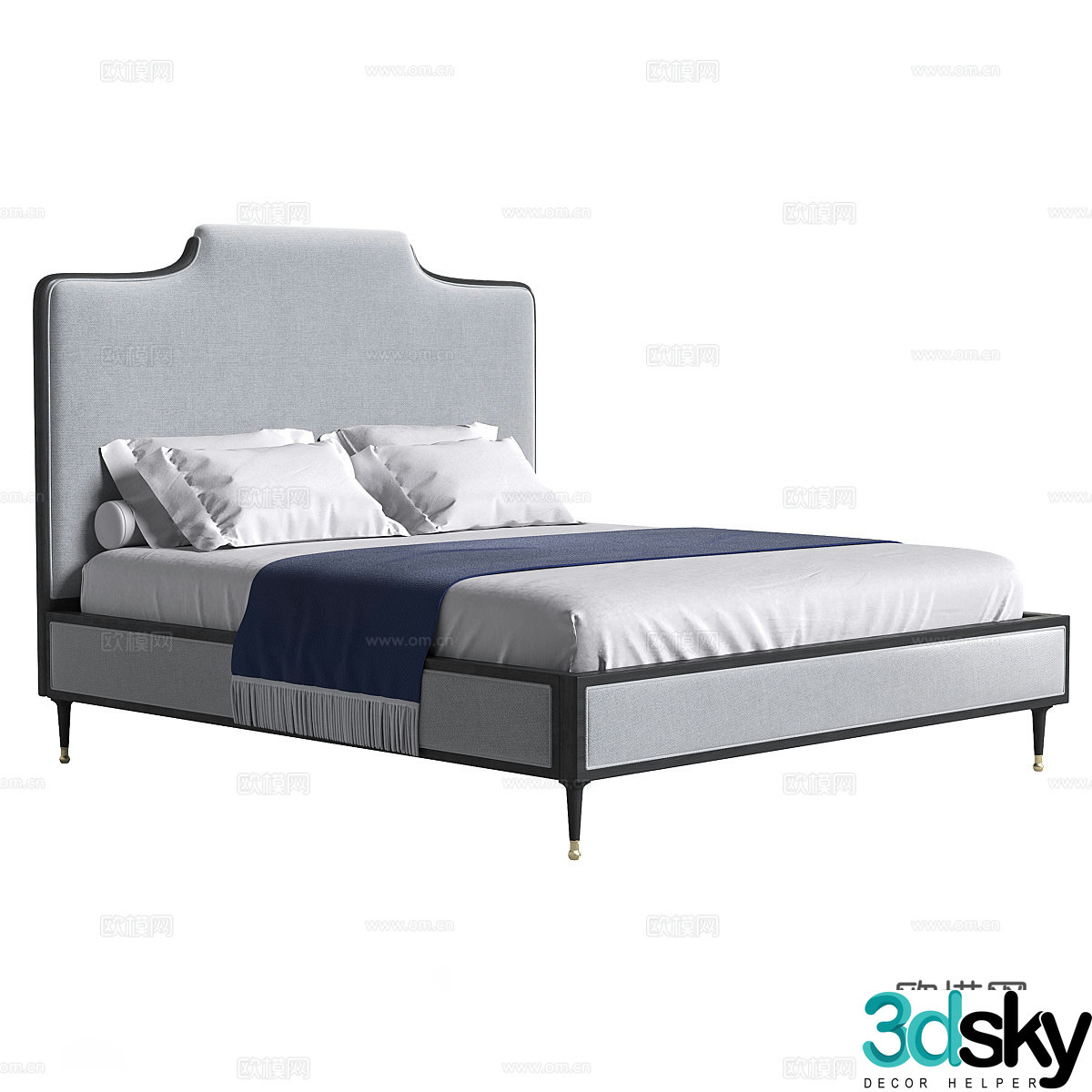 Double bed 3d model