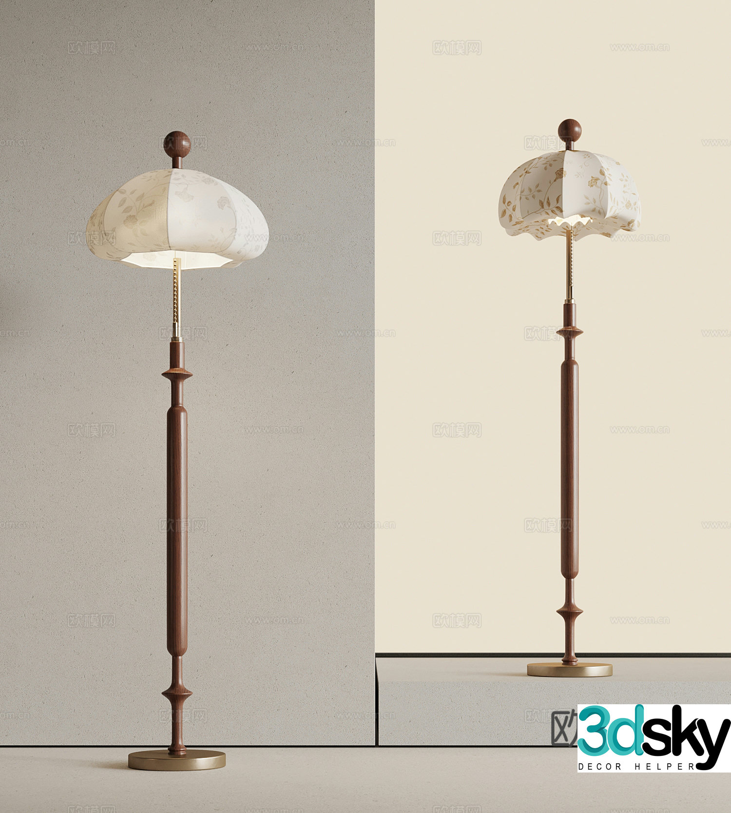 06 Floor lamp French medieval floor lamp 3D model