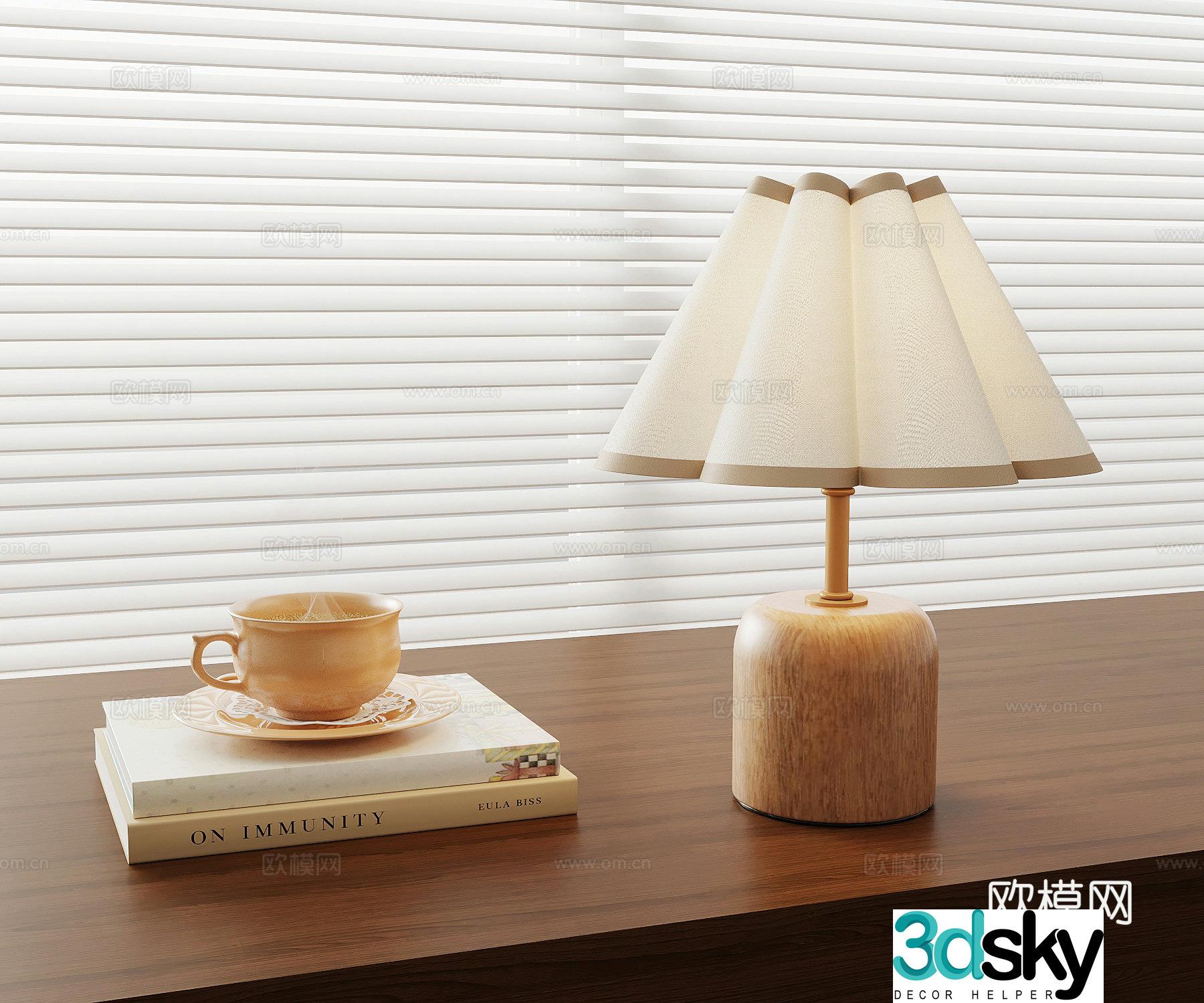 018 desk lamp modern desk lamp book ornament 3d model