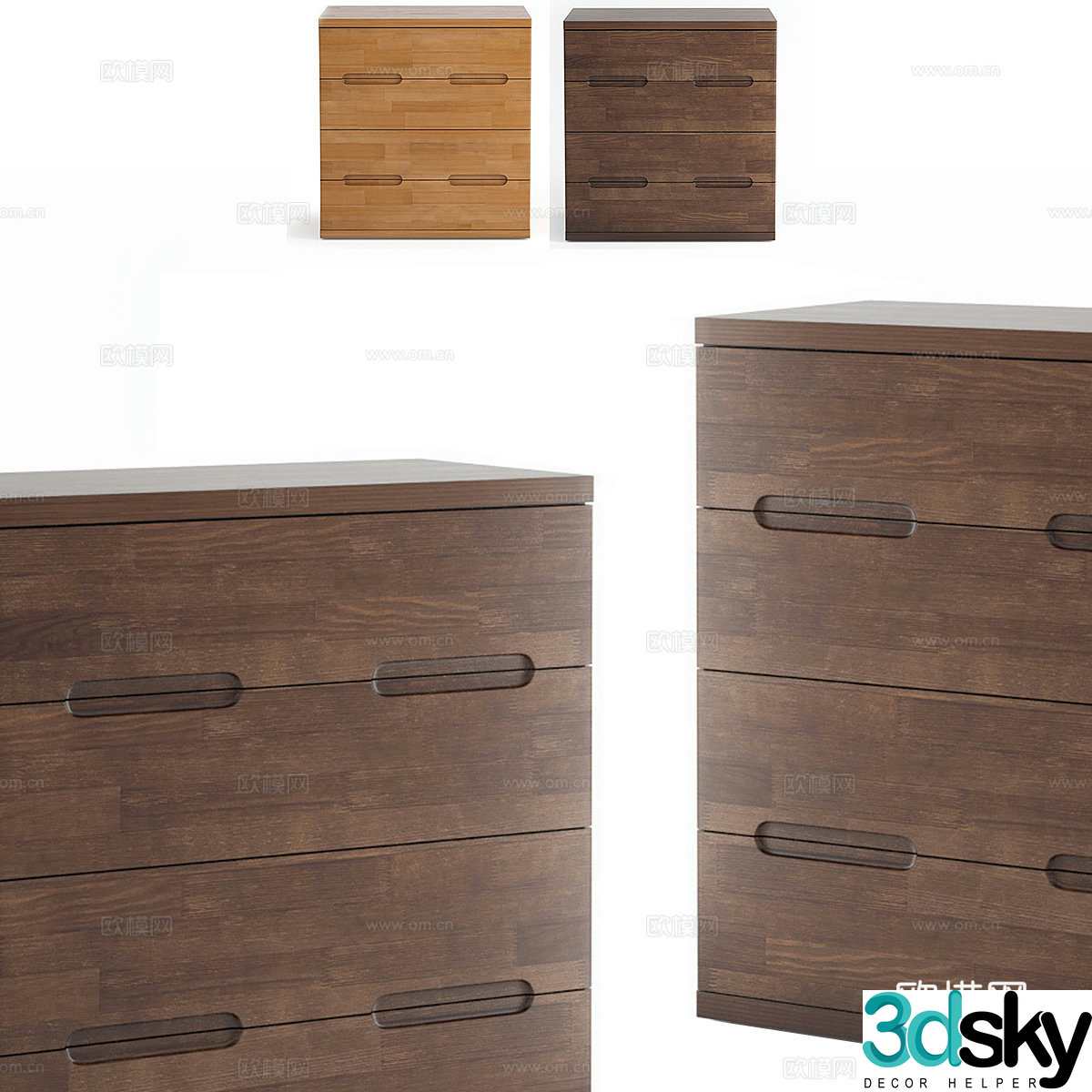 Nordic simple decorative cabinet decorative cabinet side cabinet simple decorative cabinet wooden side cabinet 3D model