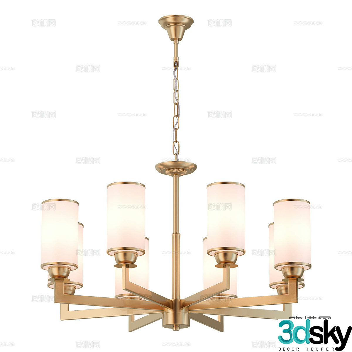 Modern simple light luxury chandeliers chandeliers simple chandeliers restaurant chandeliers living room chandeliers lamp 3d model