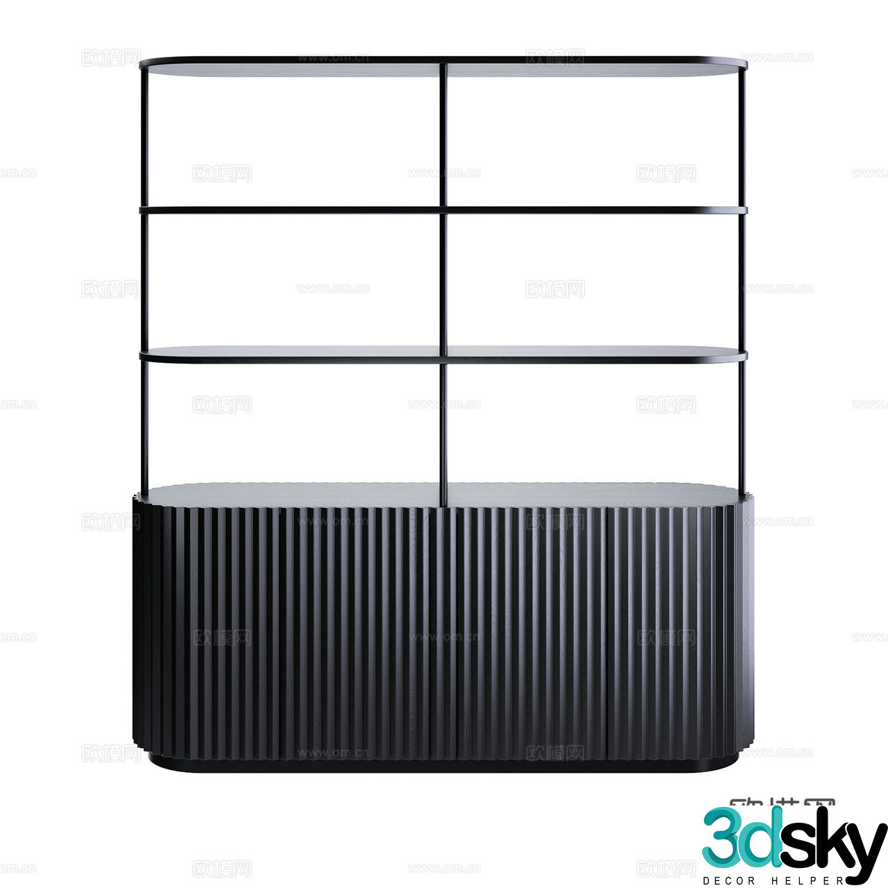 Eternel Italian bookcase Minimalist bookcase Decorative cabinet Storage cabinet Side cabinet 3D model