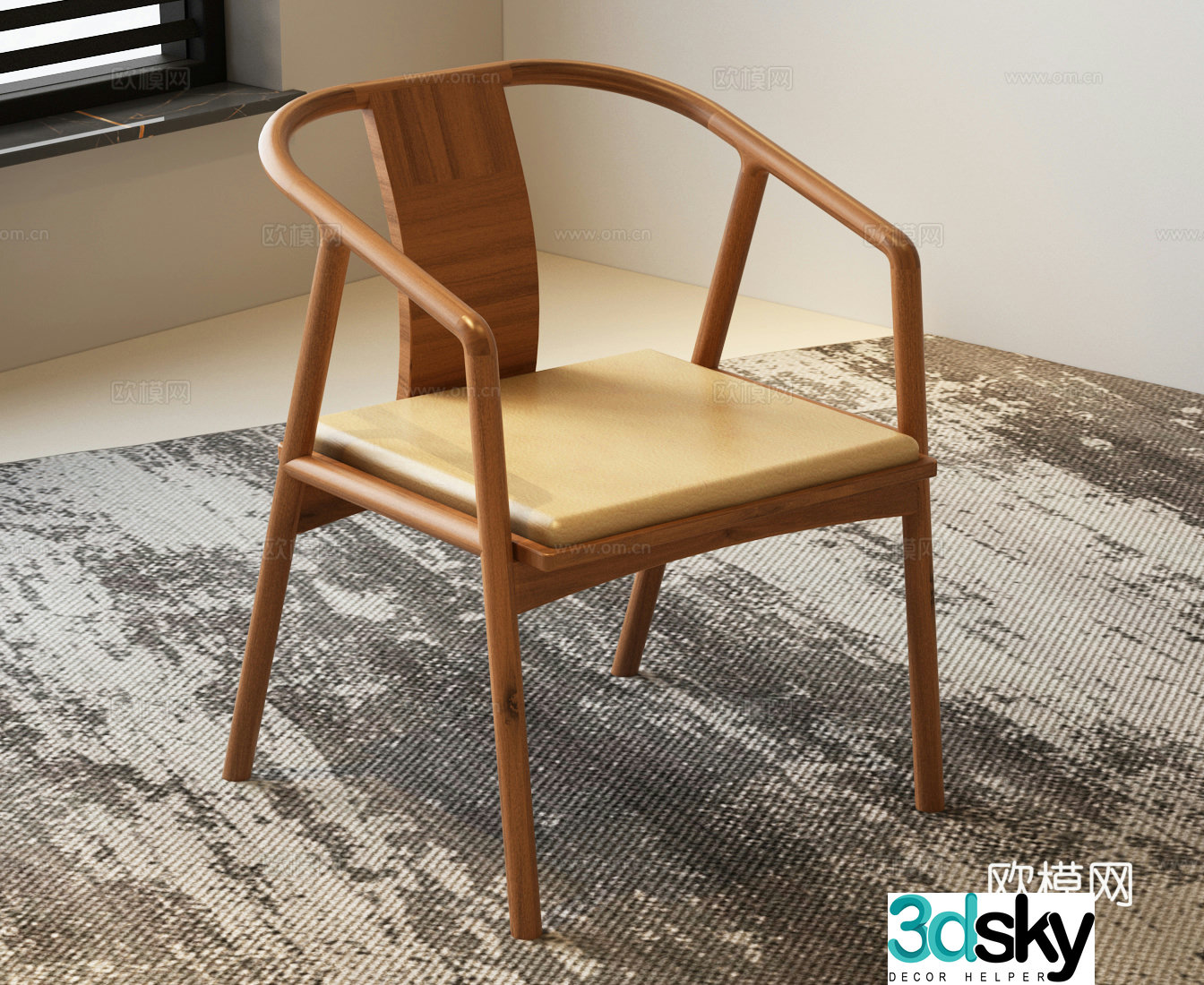 New Chinese dining chair New Chinese casual chair Song’s dining chair Song’s leisure chair Song’s single chair Song’s single chair New 3D model