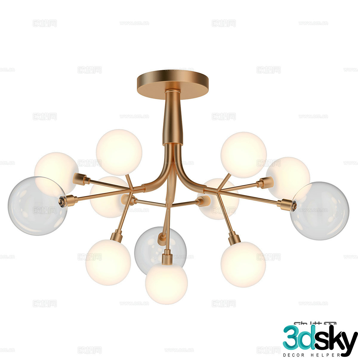 Modern simple light luxury chandeliers chandeliers simple chandeliers restaurant chandeliers living room chandeliers lamp 3d model