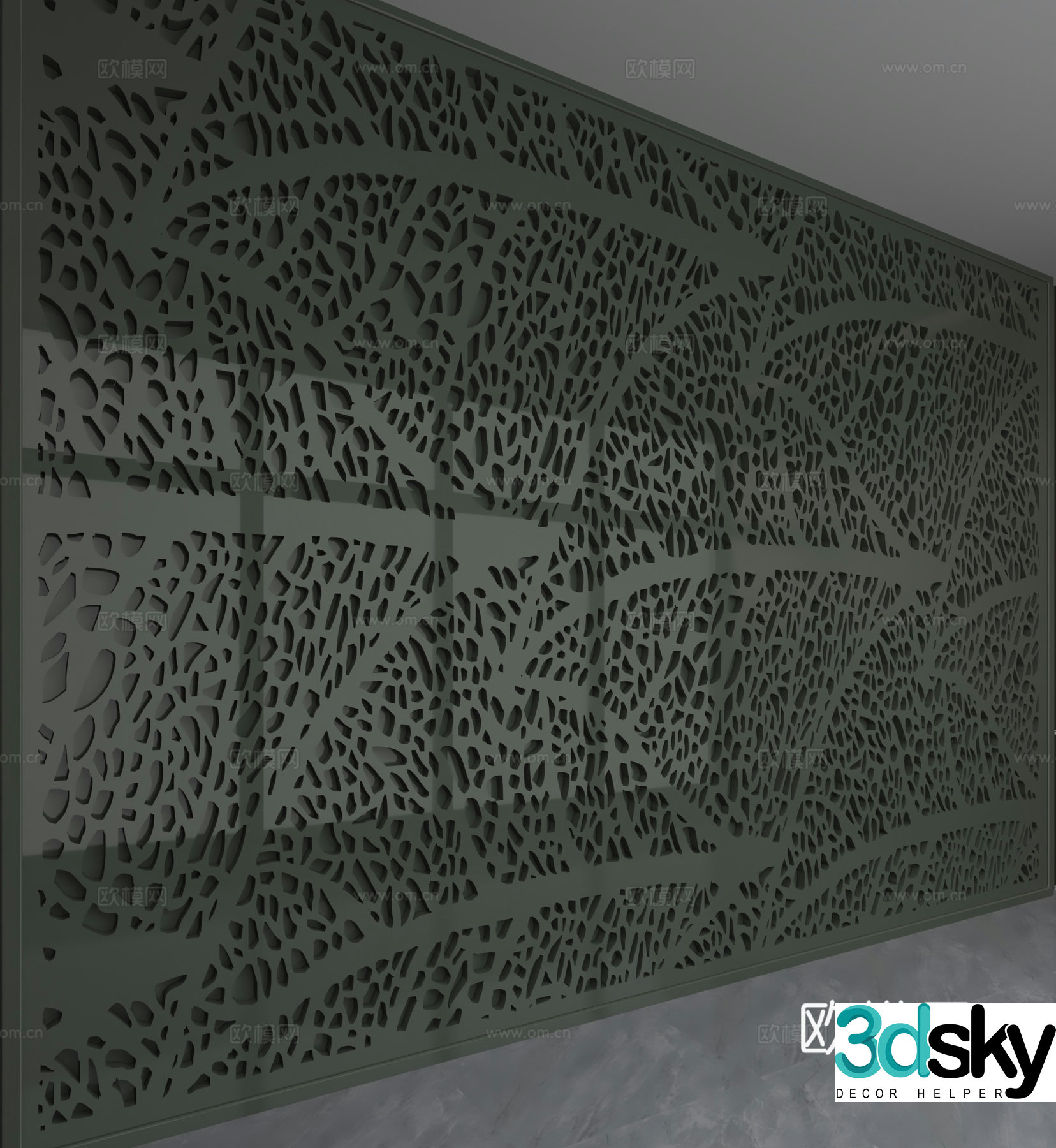 Modern background wall 3d model
