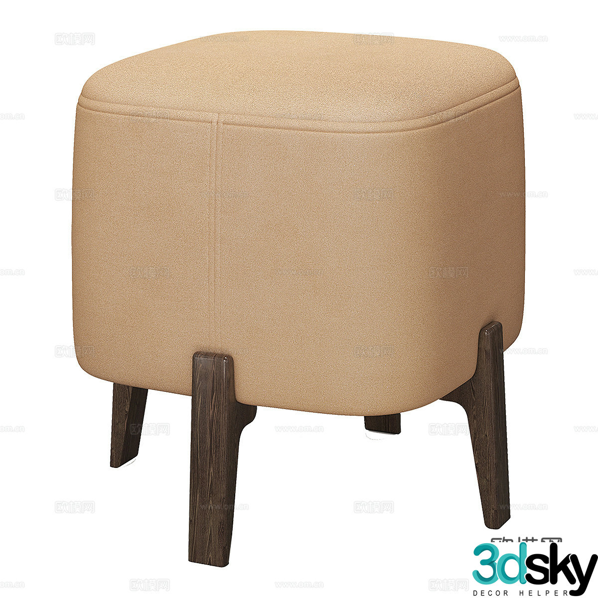 Nordic simple low stool low stool simple low stool decorative low stool 3D model