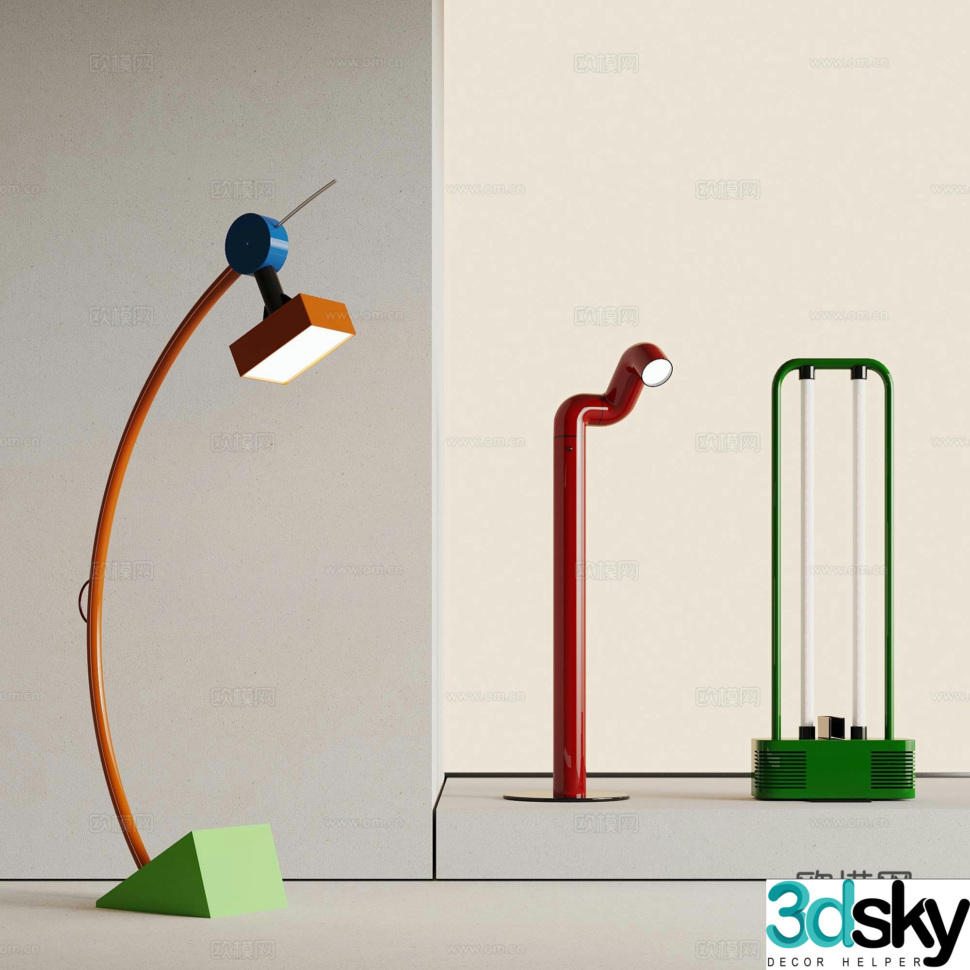 23 Dopamine Floor Lamp 3D Model