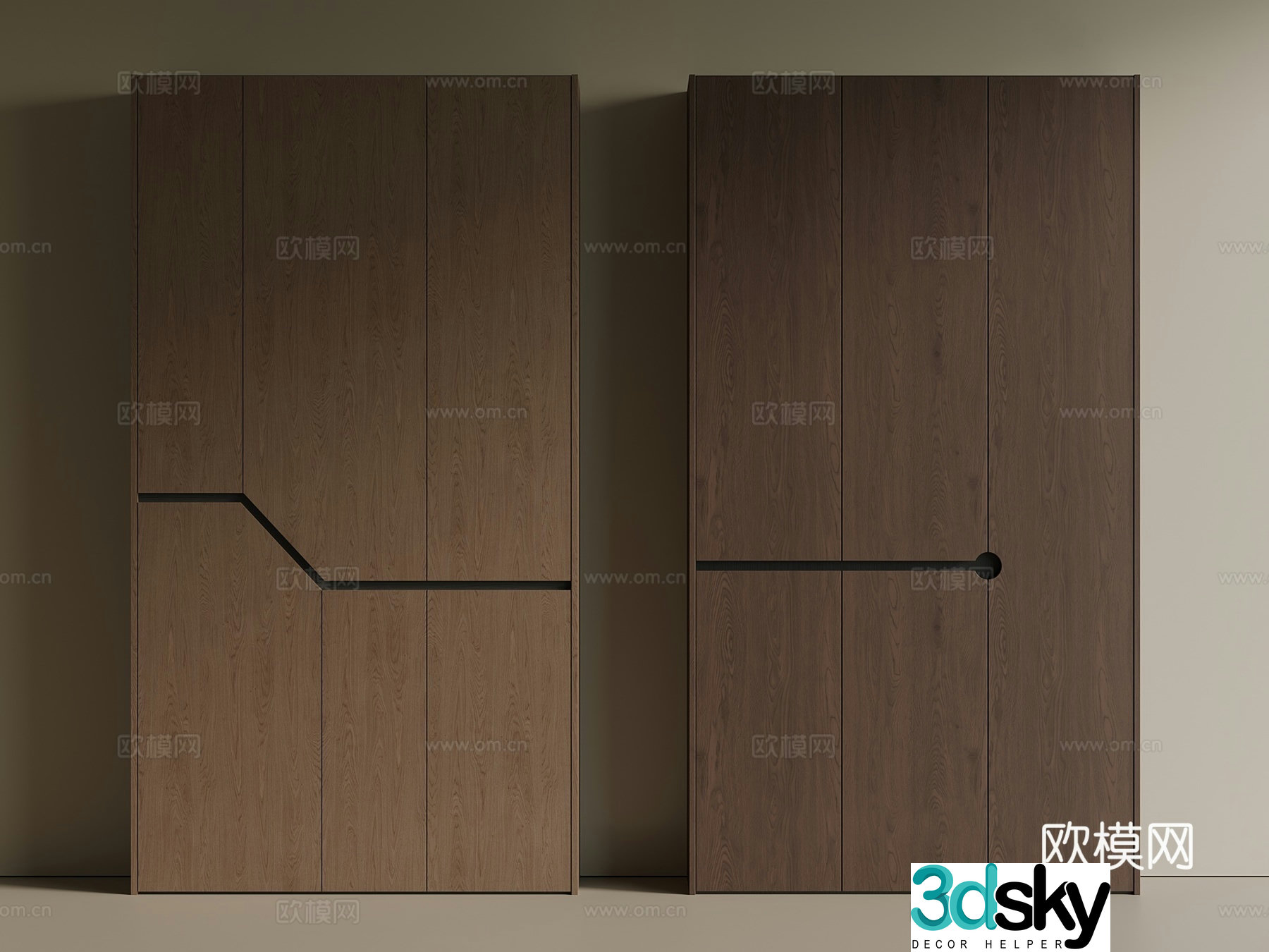 Middle Chinese style balcony cabinet locker storage cabinet 3d model