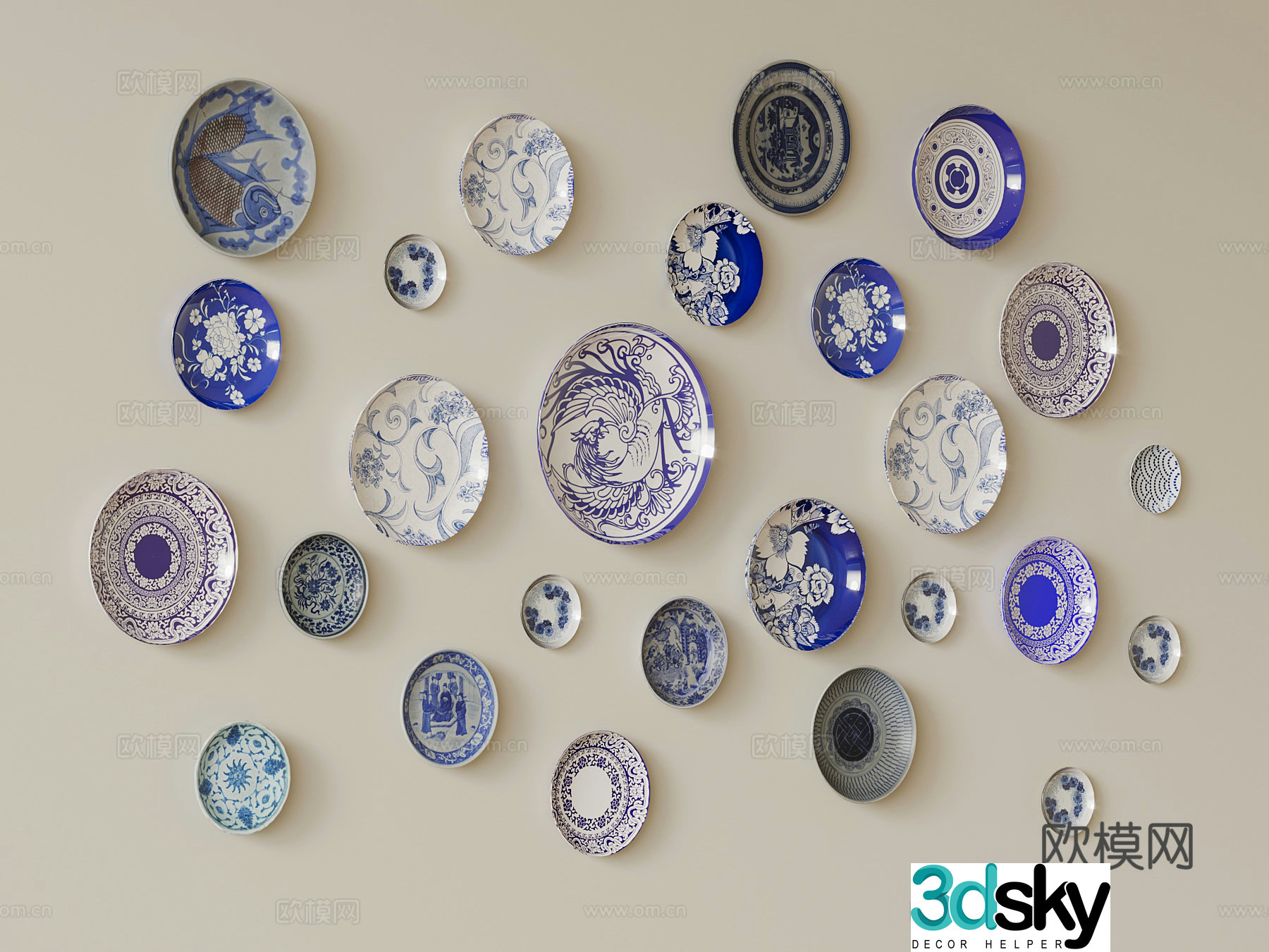 018 Modern Ceramic Vessel Plate 3D Model