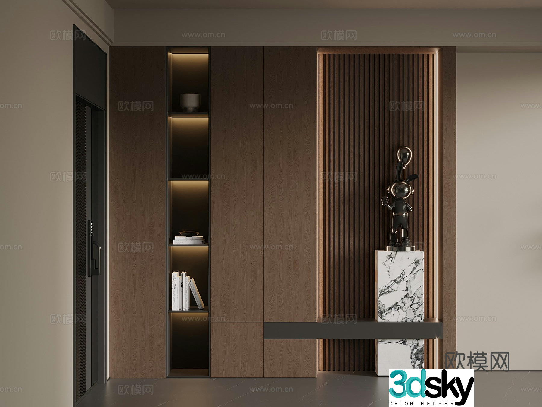 Middle-aged New Chinese style shoe cabinet entrance shoe cabinet entrance shoe cabinet 3D model