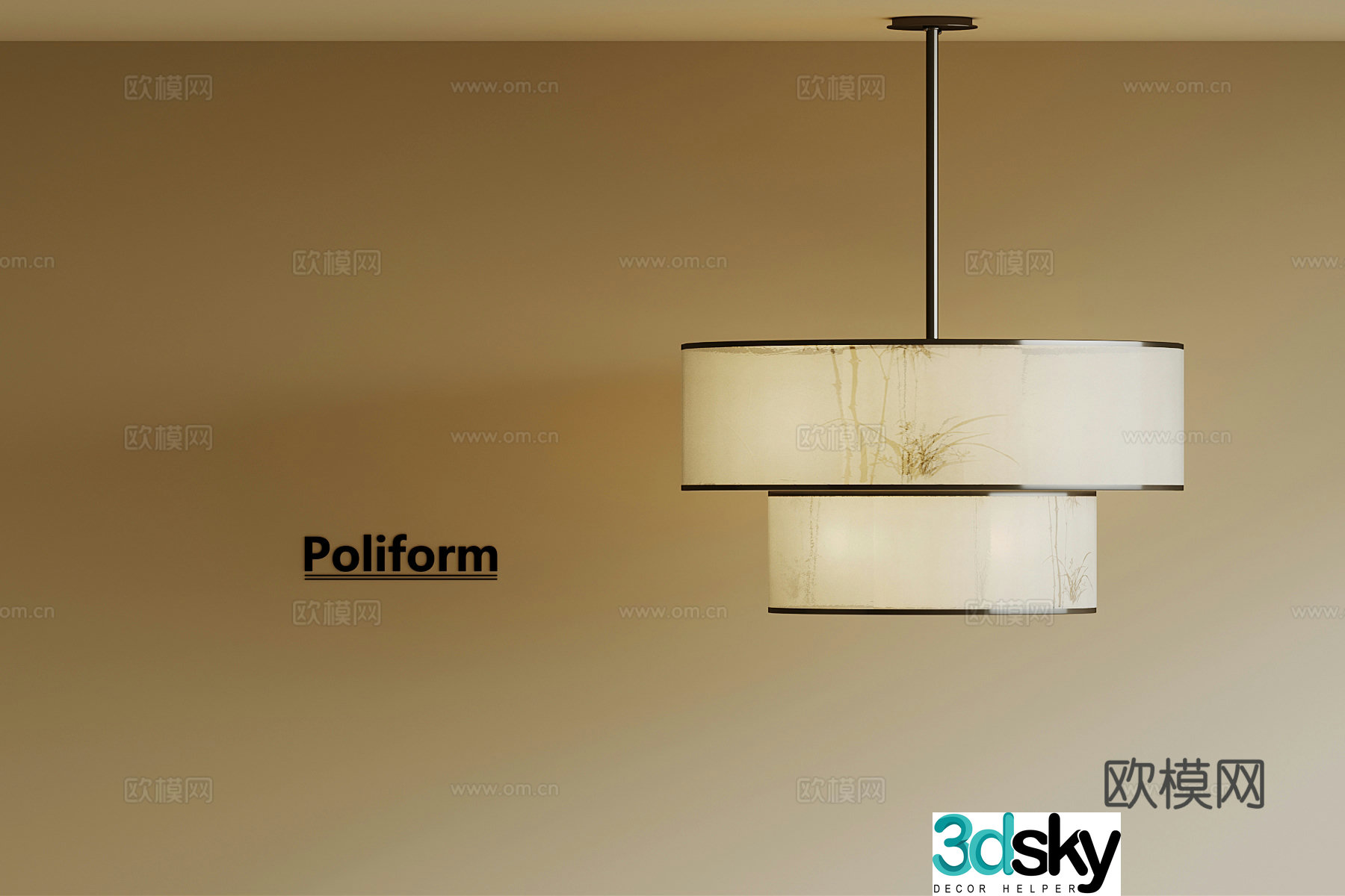 13 new Chinese chandeliers Zen chandeliers 3D model