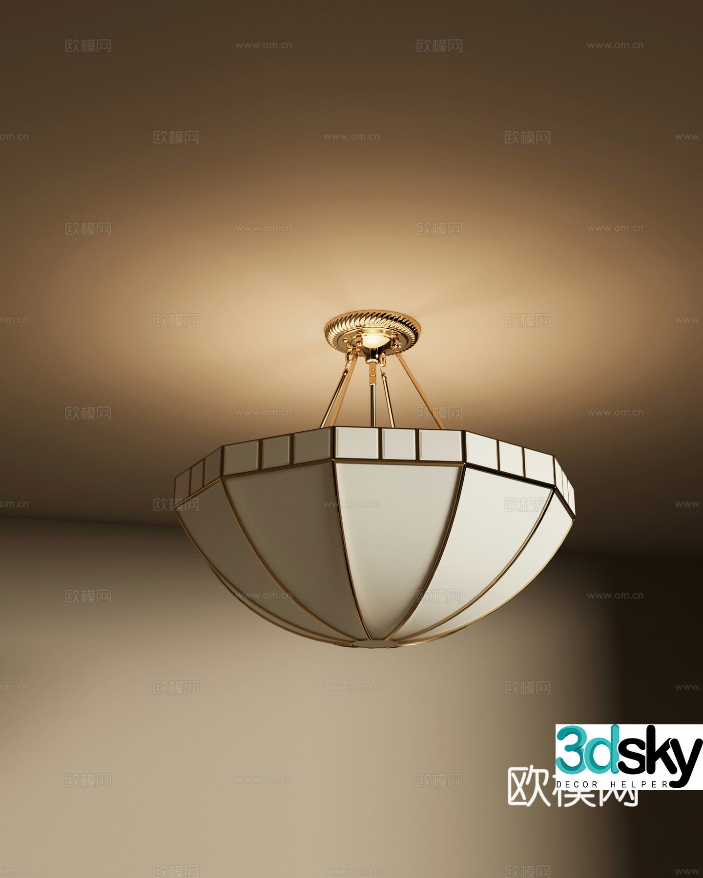 15 chandelier American chandelier Living room chandelier 3d model