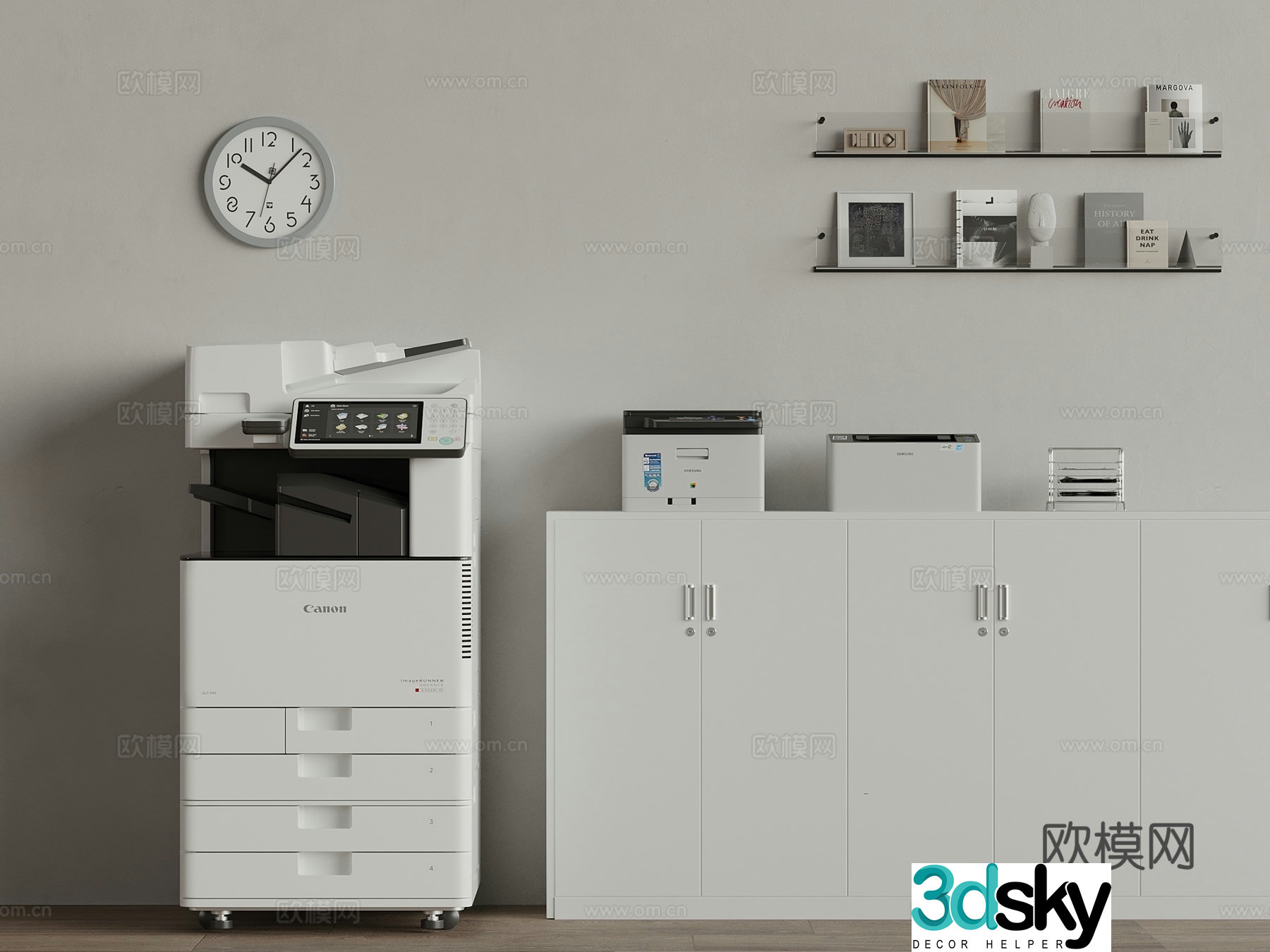 02 Modern printer 3D model