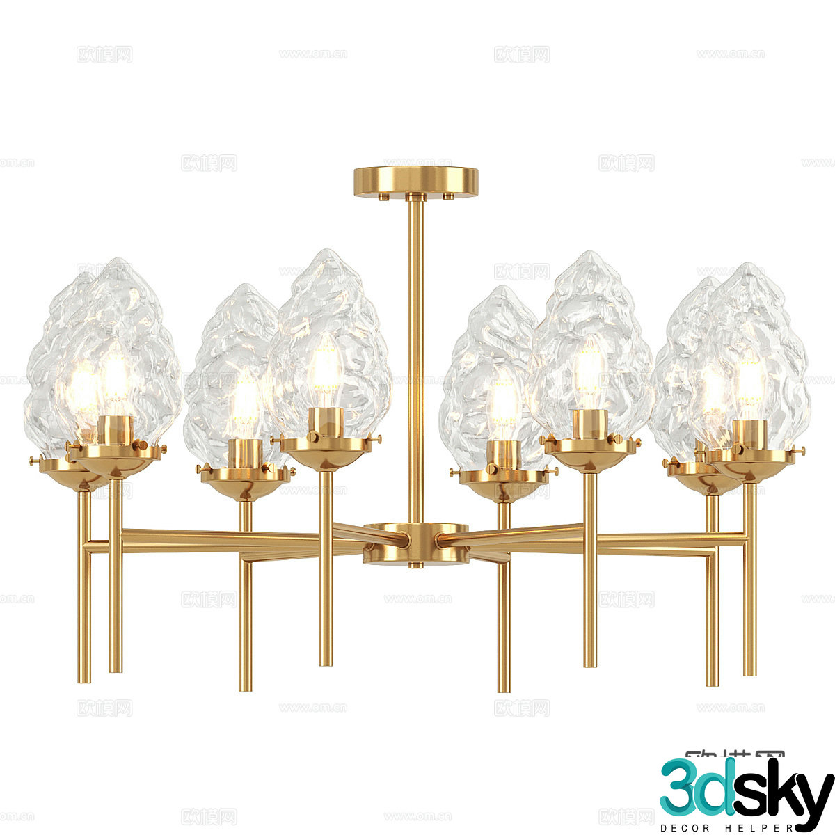 Modern simple light luxury chandeliers chandeliers simple chandeliers living room chandeliers light luxury chandeliers 3D model