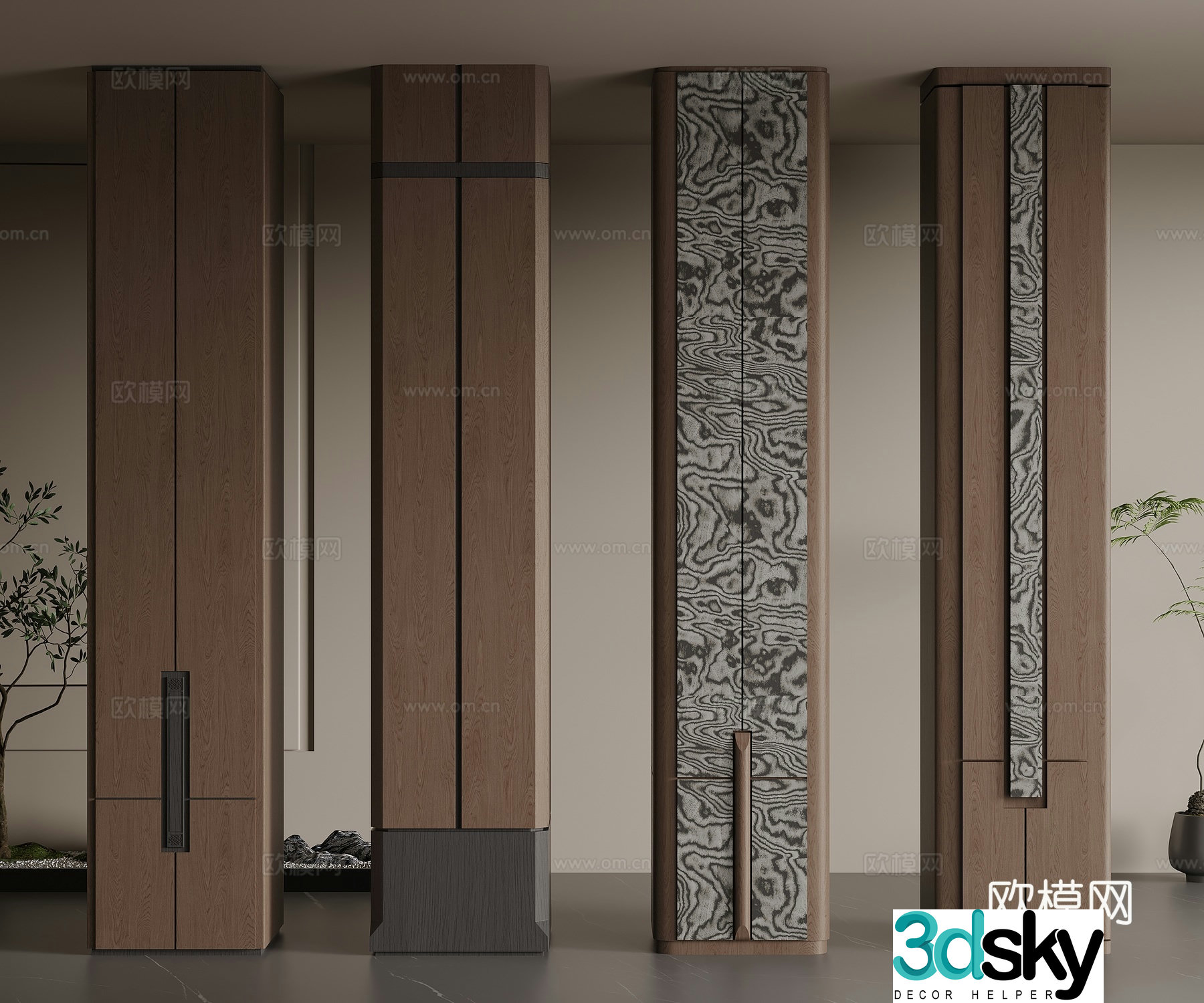 Middle Italian decorative columns pillars architectural columns modeling columns special-shaped columns 3D model
