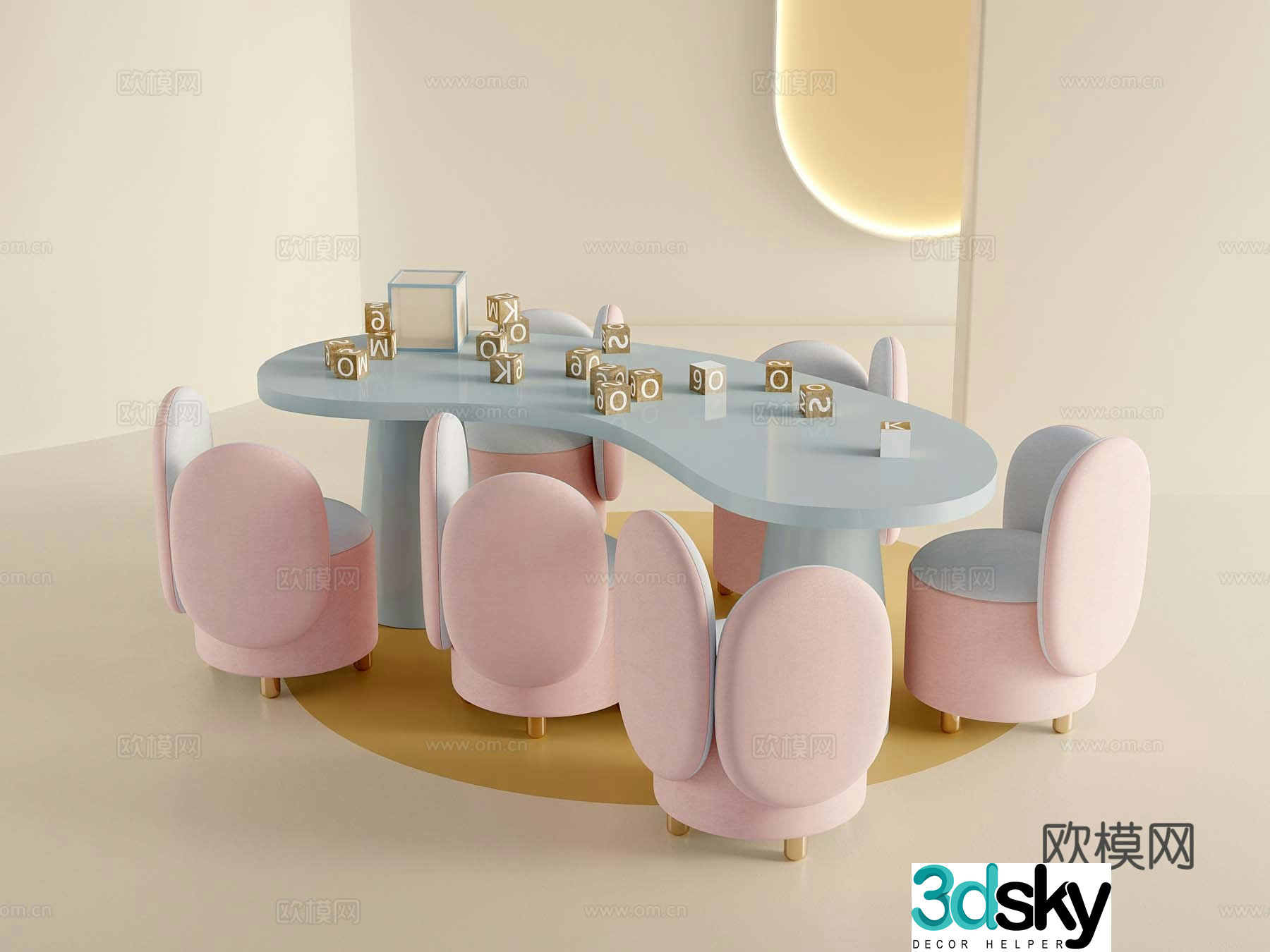38 children’s table 3d model