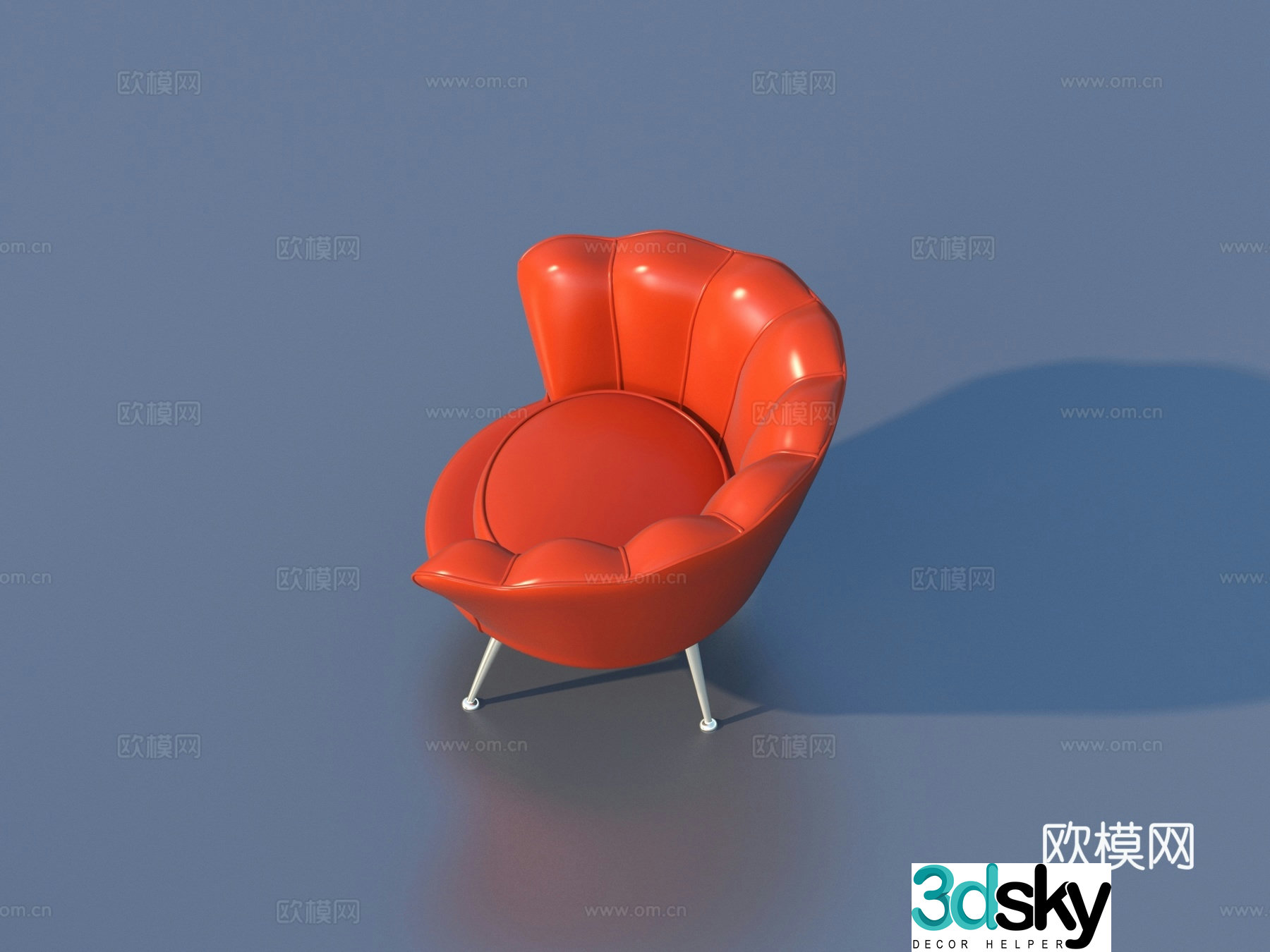 Leisure chair chair seat back chair single chair 3d model