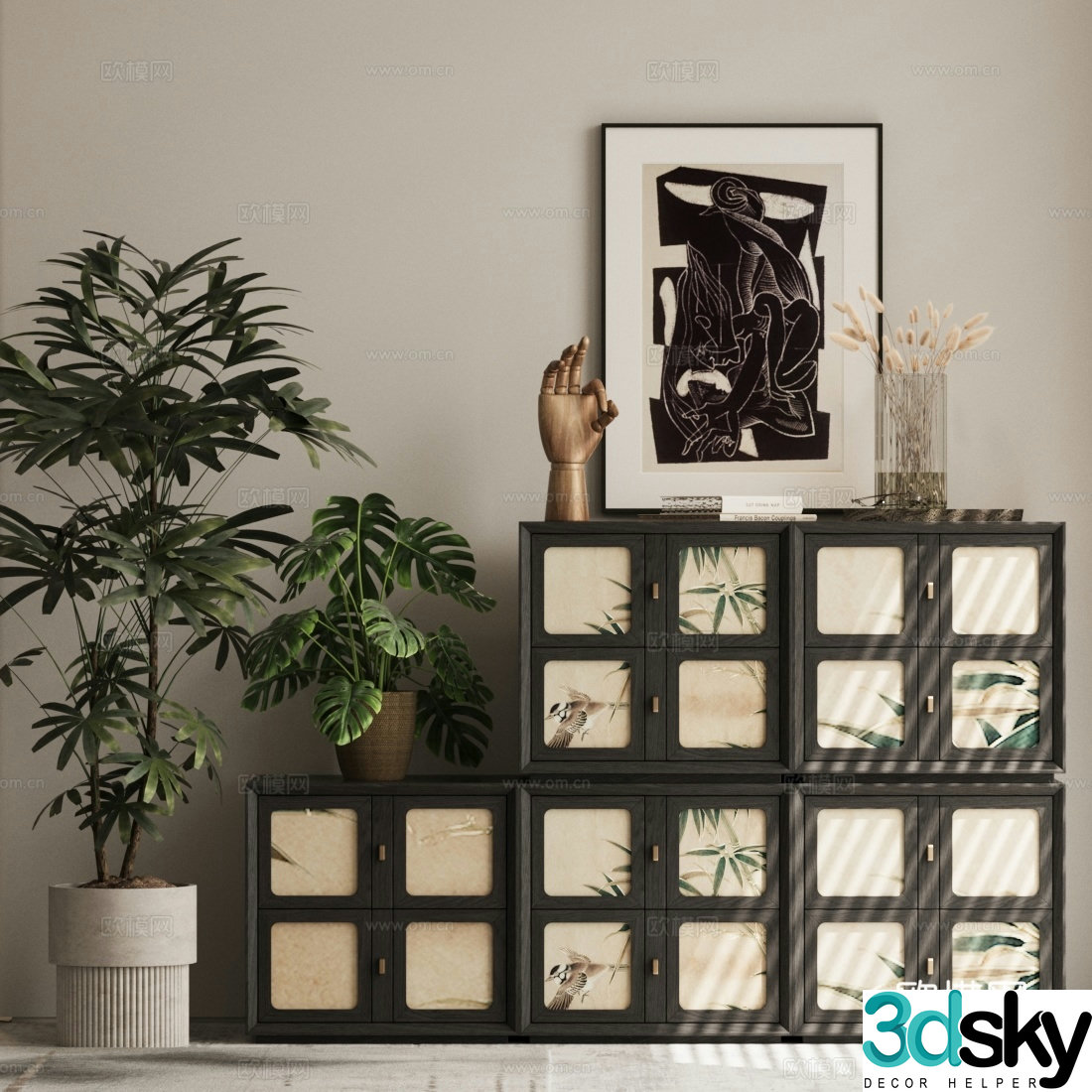 Retro style chest of cabinets retro style entrance cabinets decorative cabinets side cabinets Song’s car door cabinets storage cabinets 3D model