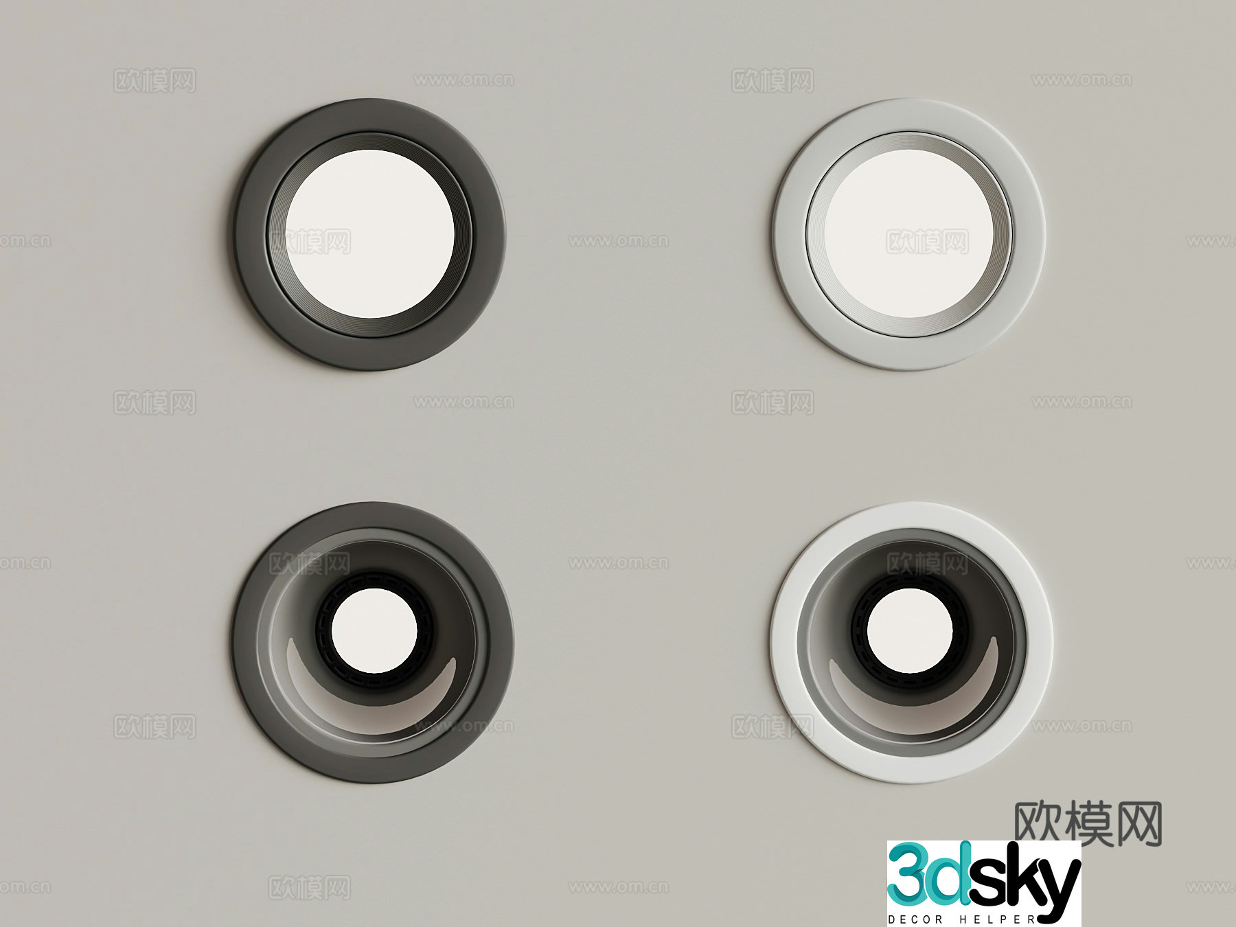 013 Downlight Modern spotlight 3D model