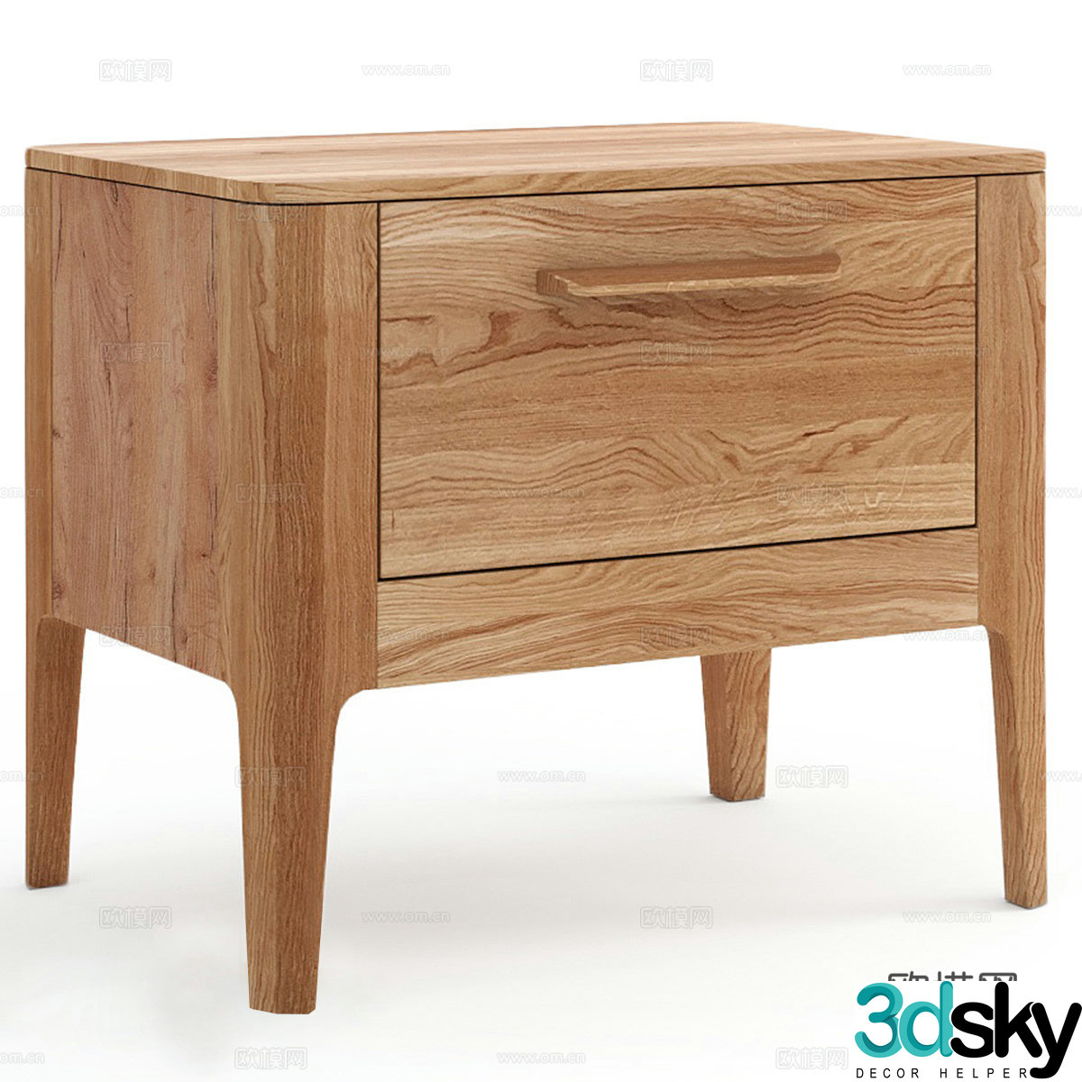 Bedside table chest of drawers side cabinet 3d model