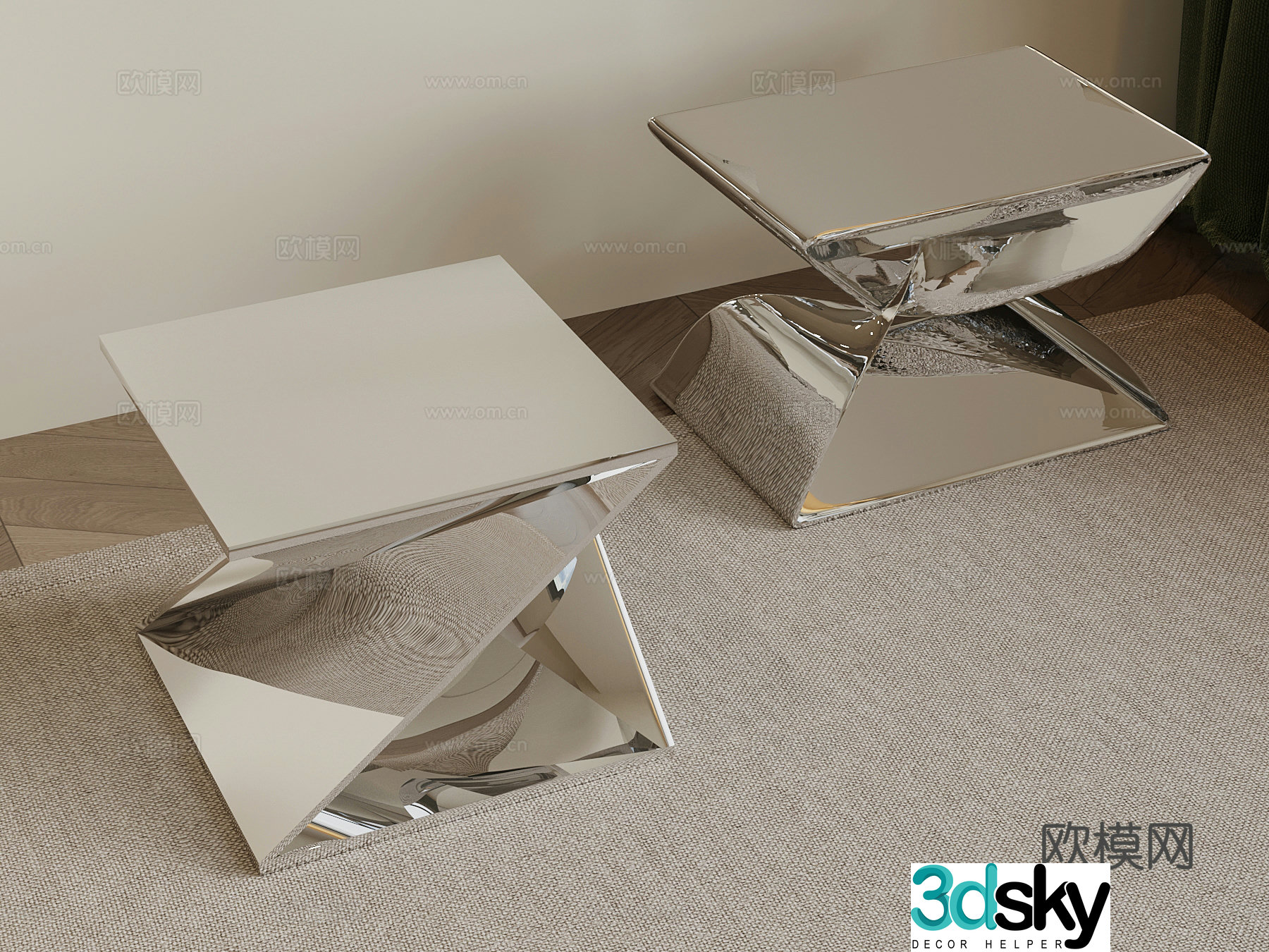 27 modern stool creative stool 3d model