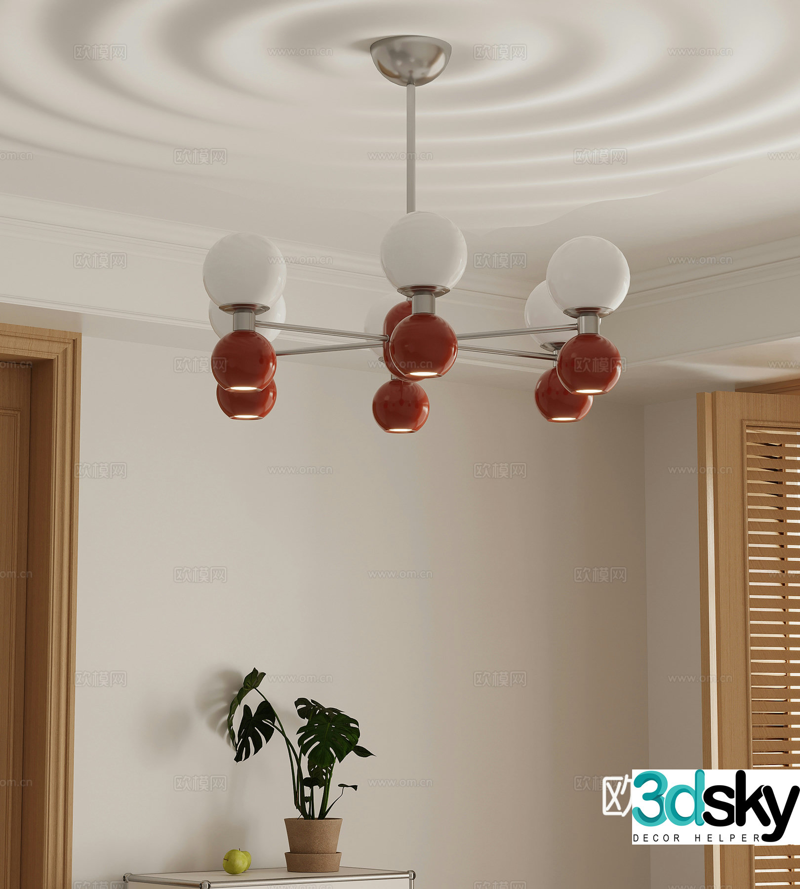 10 chandeliers modern simple chandeliers living room chandeliers multi-head chandeliers 3d model