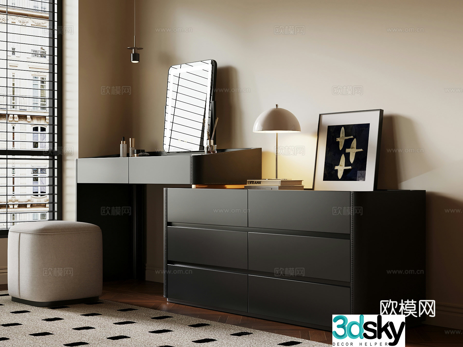 07 Dressing table French dressing table 3D model