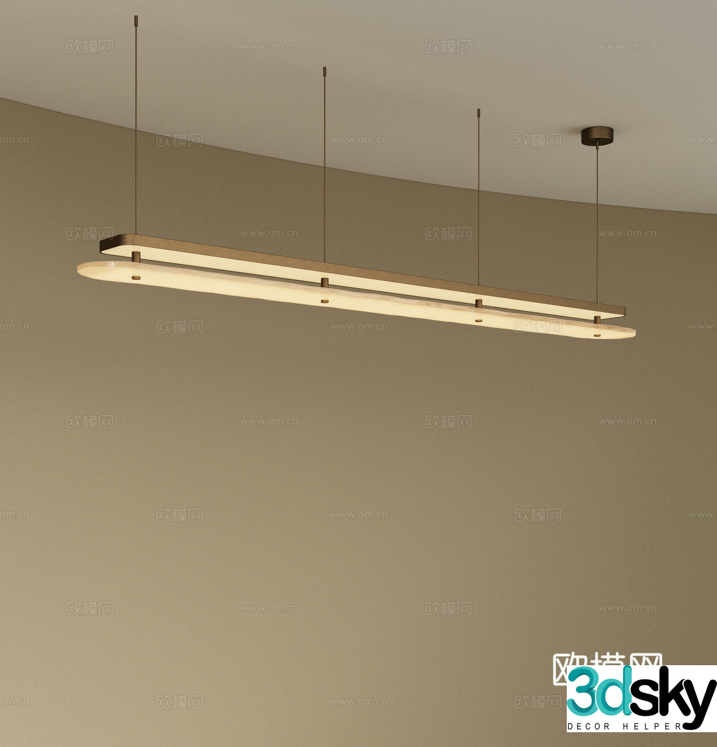 Modern light luxury chandeliers long chandeliers restaurant chandeliers bar chandeliers front chandeliers 3D model