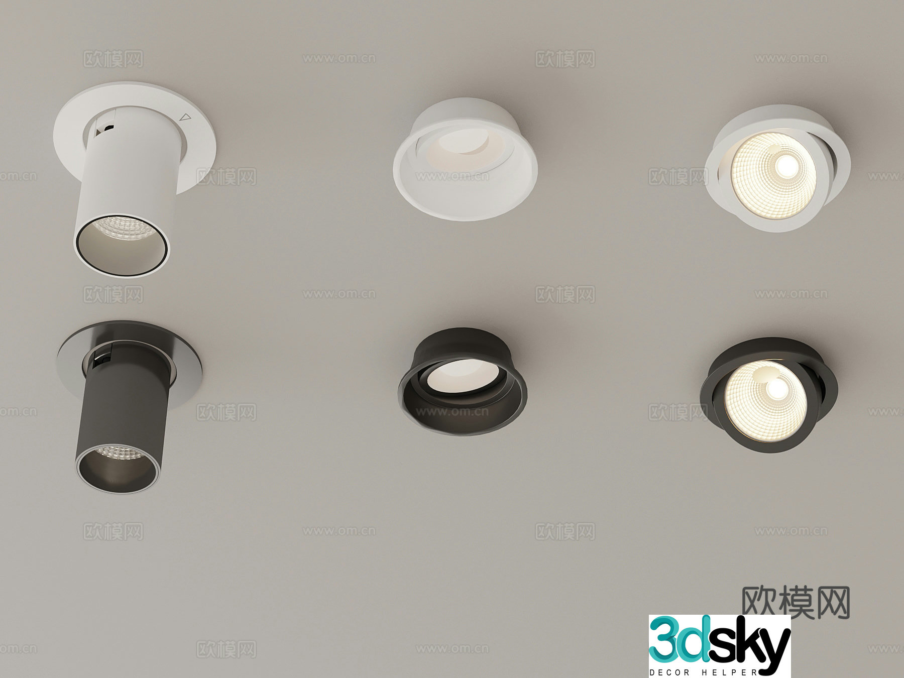 014 Downlight Modern spotlight 3D model
