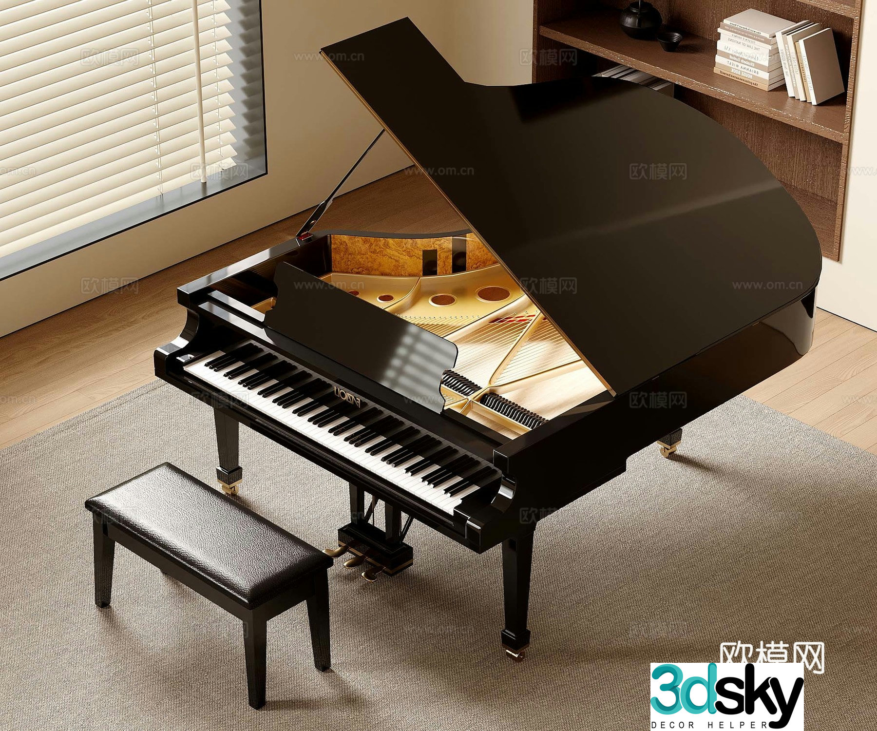 27 piano 3d model