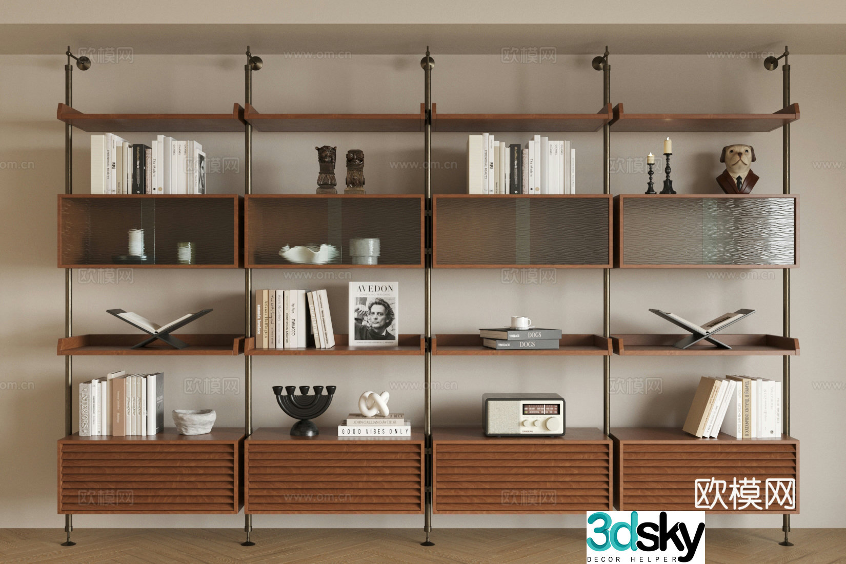 Middle-aged bookcase Study room bookcase Wall-wide bookcase Living room bookcase Middle-aged bookcase Book 3D model