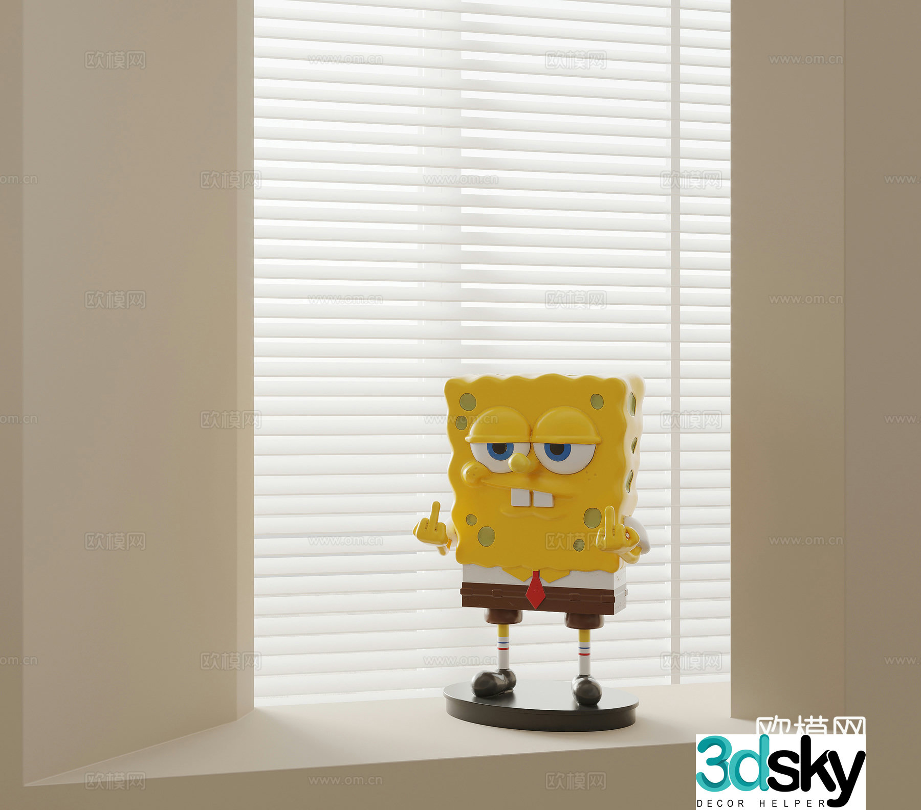 019 Modern SpongeBob Figure 3D Model