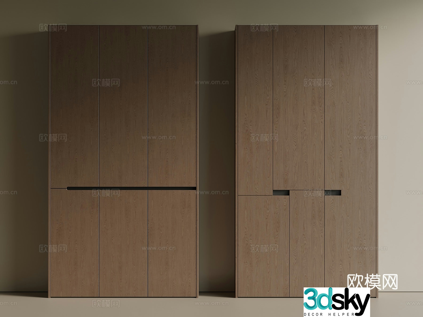 Middle Chinese style balcony cabinet locker storage cabinet 3d model